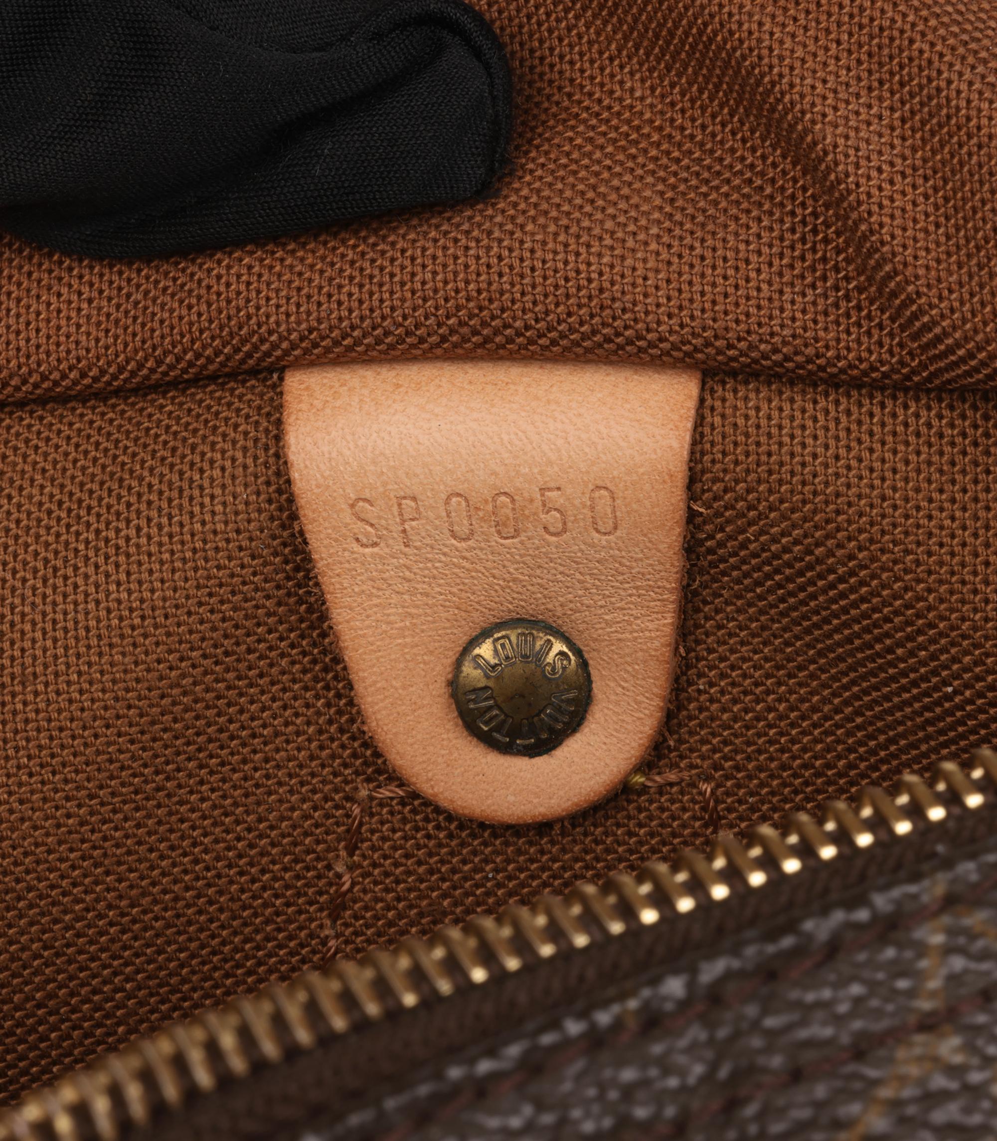 Louis Vuitton Brown Monogram Coated Canvas & Vachetta Leather Vintage Speedy 25 en vente 3