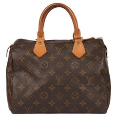 Louis Vuitton Brown Monogram Coated Canvas & Vachetta Leather Vintage Speedy 25