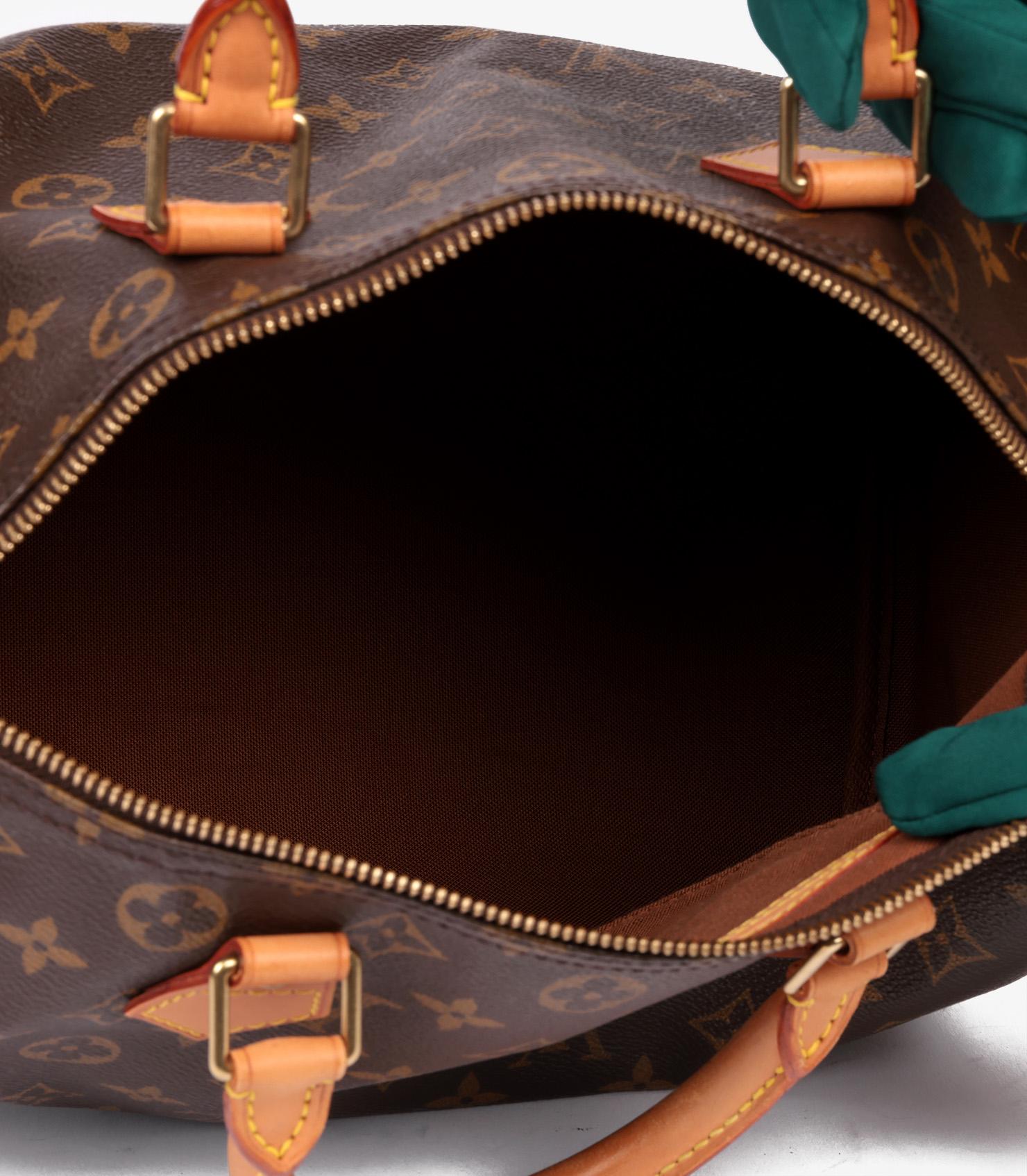 Louis Vuitton Brown Monogram Coated Canvas & Vachetta Leather Vintage Speedy 30 5