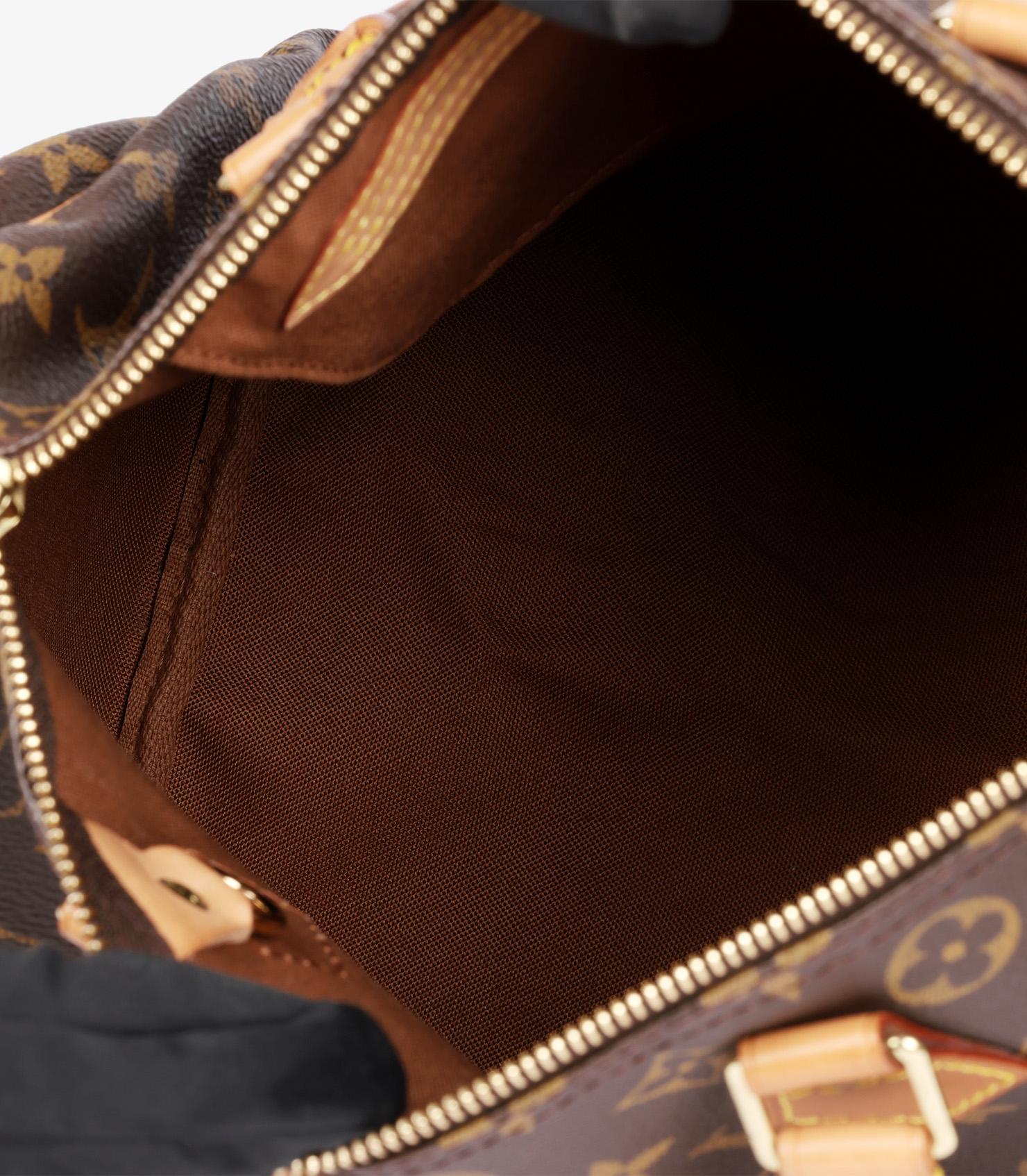 Louis Vuitton Brown Monogram Coated Canvas & Vachetta Leather Vintage Speedy 30 5