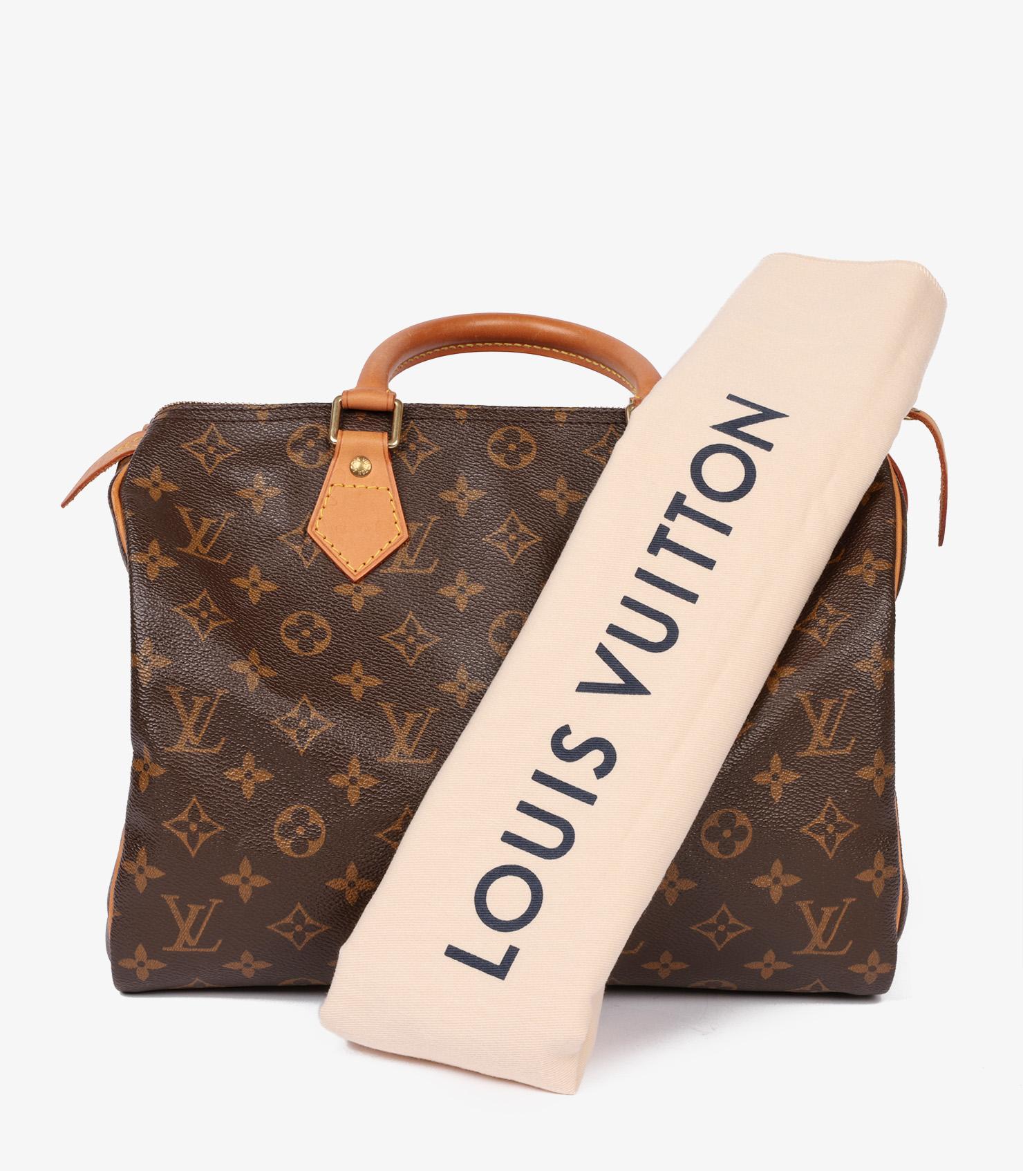 Louis Vuitton Brown Monogram Coated Canvas & Vachetta Leather Vintage Speedy 30 6