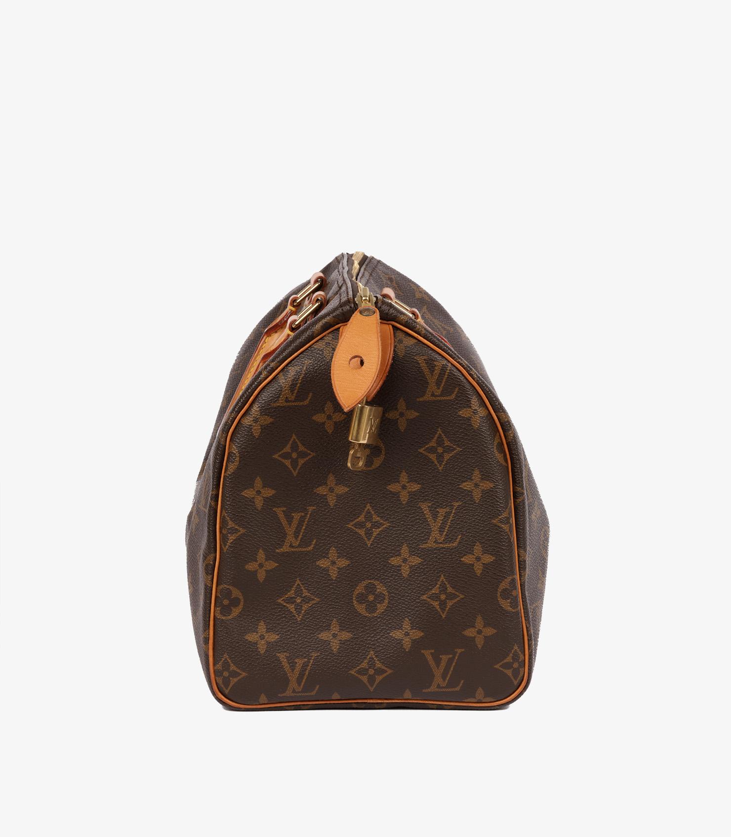 Louis Vuitton Brown Monogram Coated Canvas & Vachetta Leather Vintage Speedy 30 In Excellent Condition In Bishop's Stortford, Hertfordshire