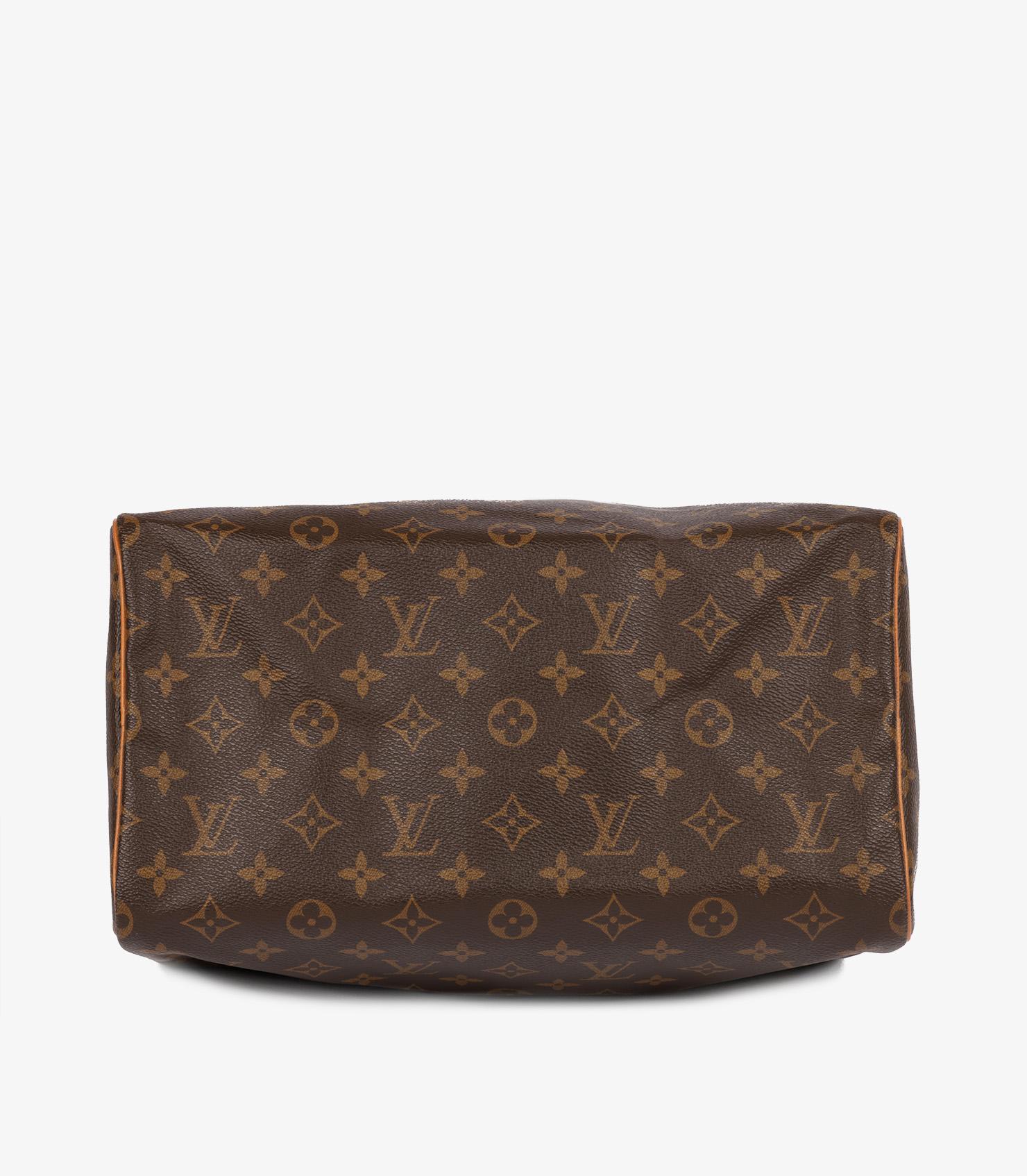 Louis Vuitton Brown Monogram Coated Canvas & Vachetta Leather Vintage Speedy 30 1
