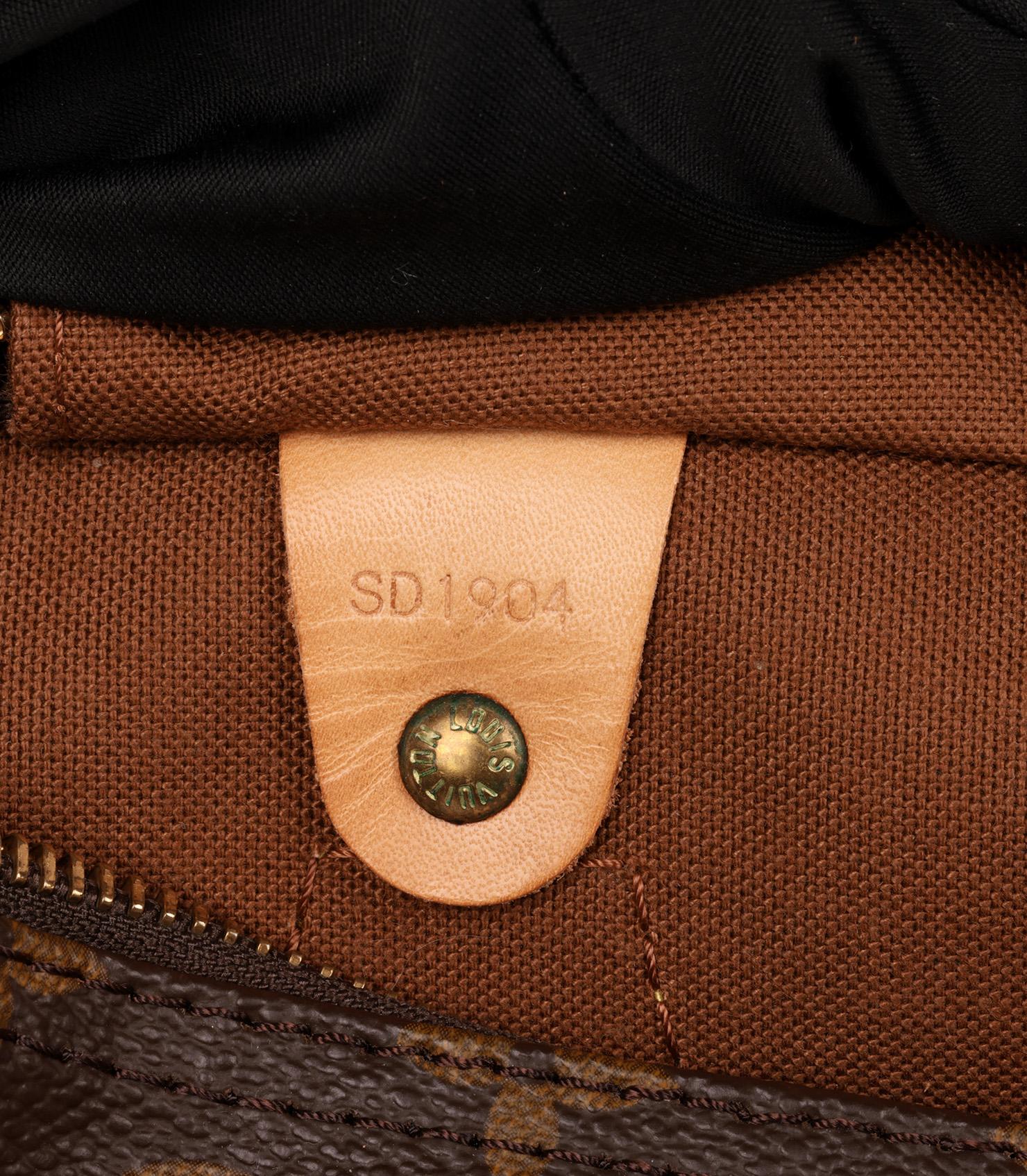 Louis Vuitton Brown Monogram Coated Canvas & Vachetta Leather Vintage Speedy 30 2