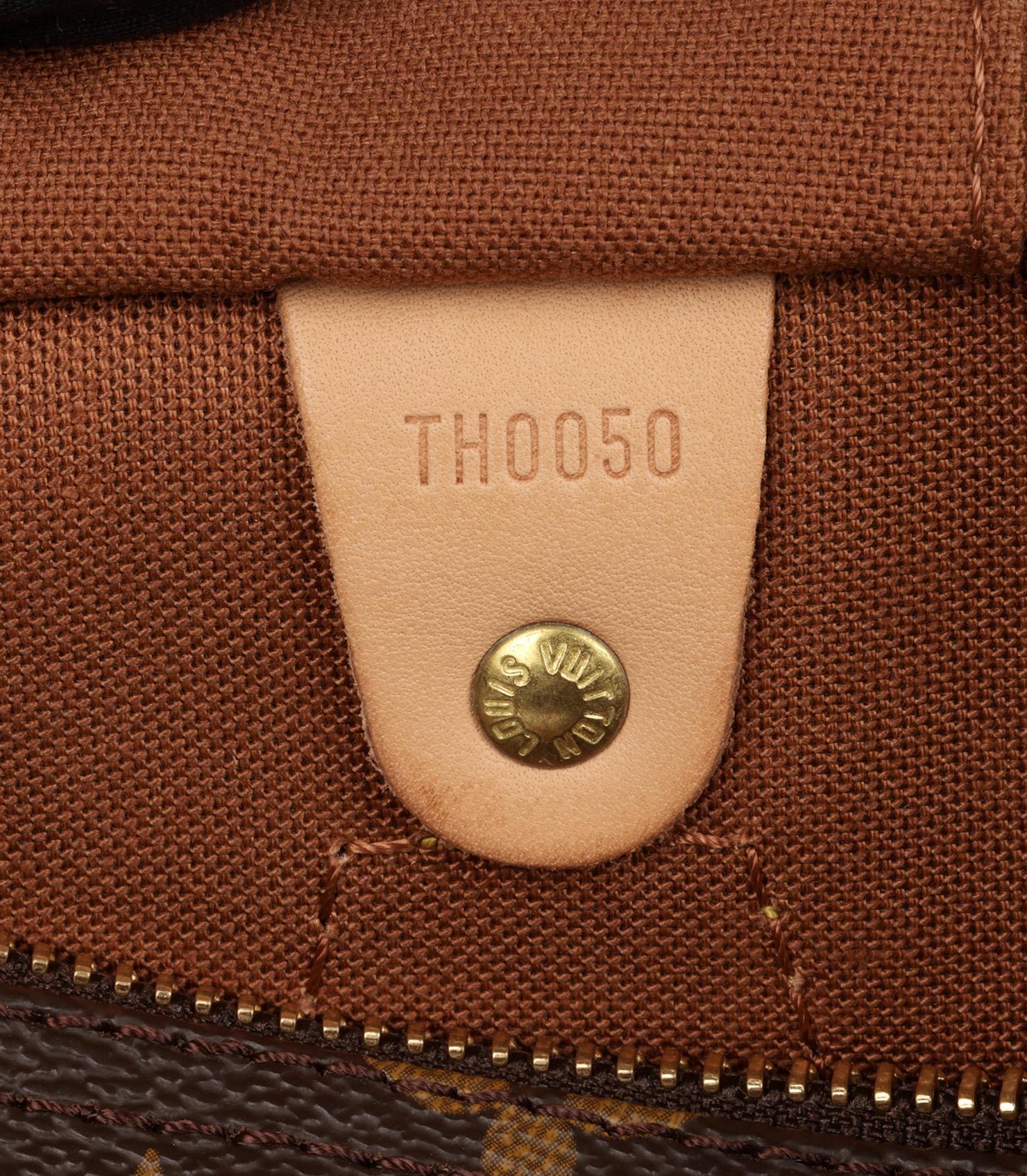 Louis Vuitton Brown Monogram Coated Canvas & Vachetta Leather Vintage Speedy 30 3