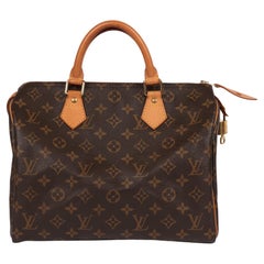 Louis Vuitton Brown Monogram Coated Canvas & Vachetta Leather Vintage Speedy 30