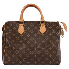 Louis Vuitton Brown Monogram Coated Canvas & Vachetta Leather Vintage Speedy 30