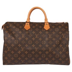 Louis Vuitton Brown Monogram Coated Canvas & Vachetta Leather Vintage Speedy 40