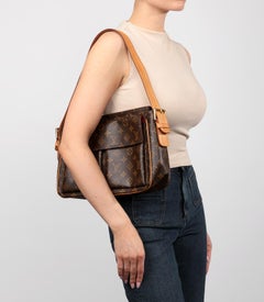 Louis Vuitton Brown Monogram Coated Canvas & Vachetta Leather Viva Cite GM