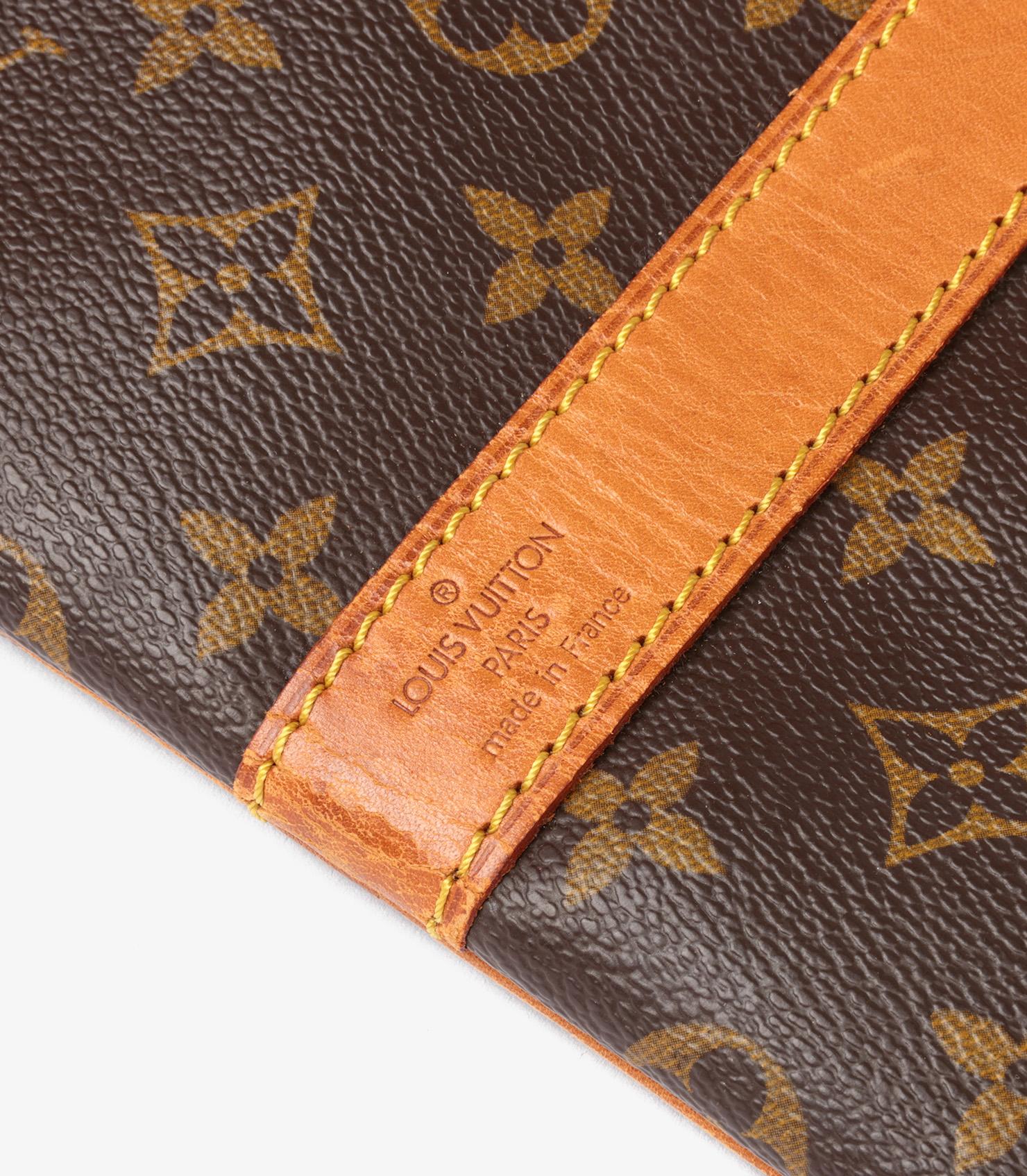 Louis Vuitton Brown Monogram Coated Canvas Vintage Keepall 55 Bandoulière 1