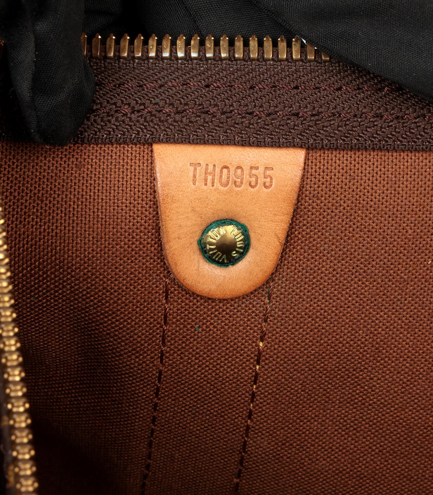 Louis Vuitton Brown Monogram Coated Canvas Vintage Keepall 55 Bandoulière 2