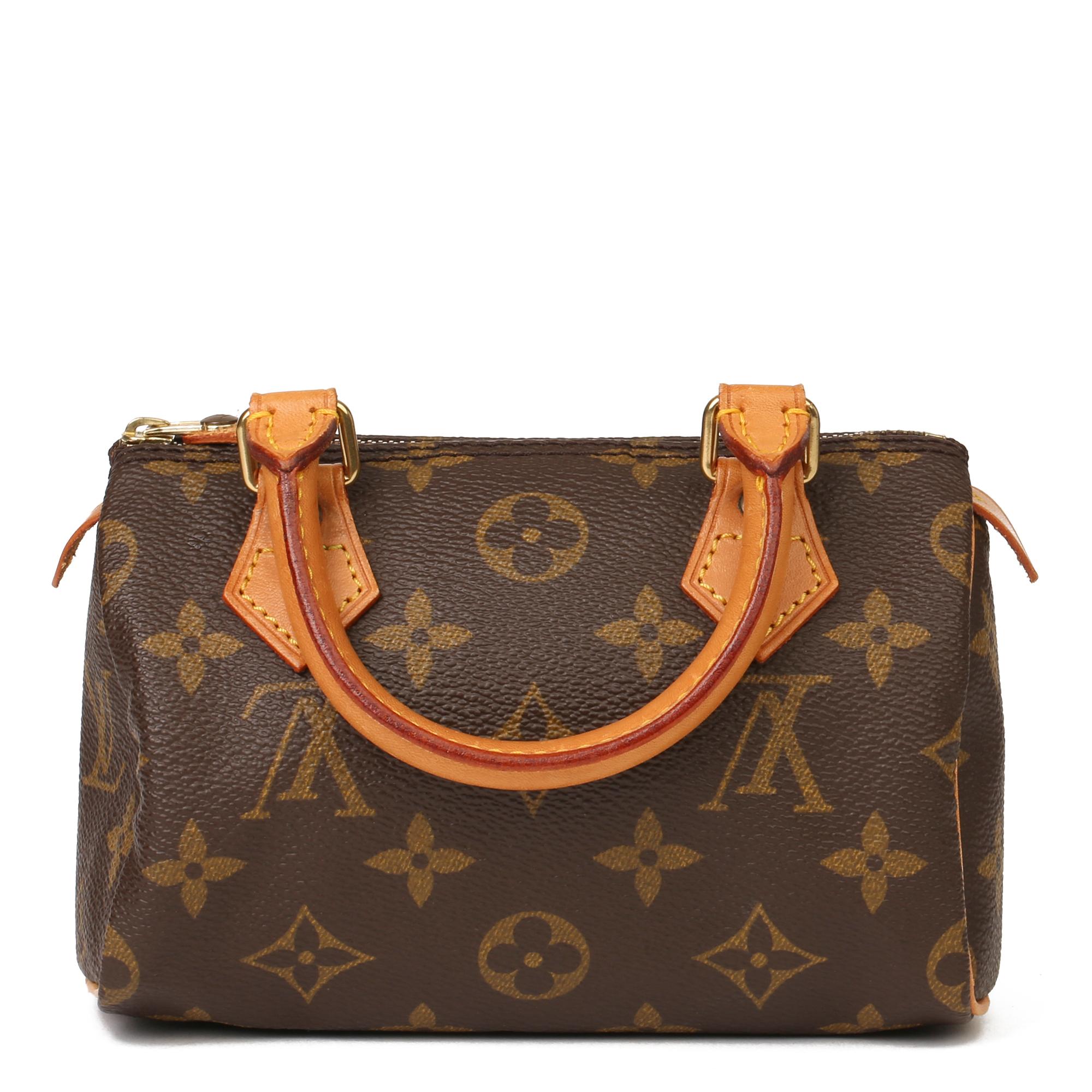 Louis Vuitton Brown Monogram Coated Canvas Vintage Mini HL Speedy In Excellent Condition In Bishop's Stortford, Hertfordshire