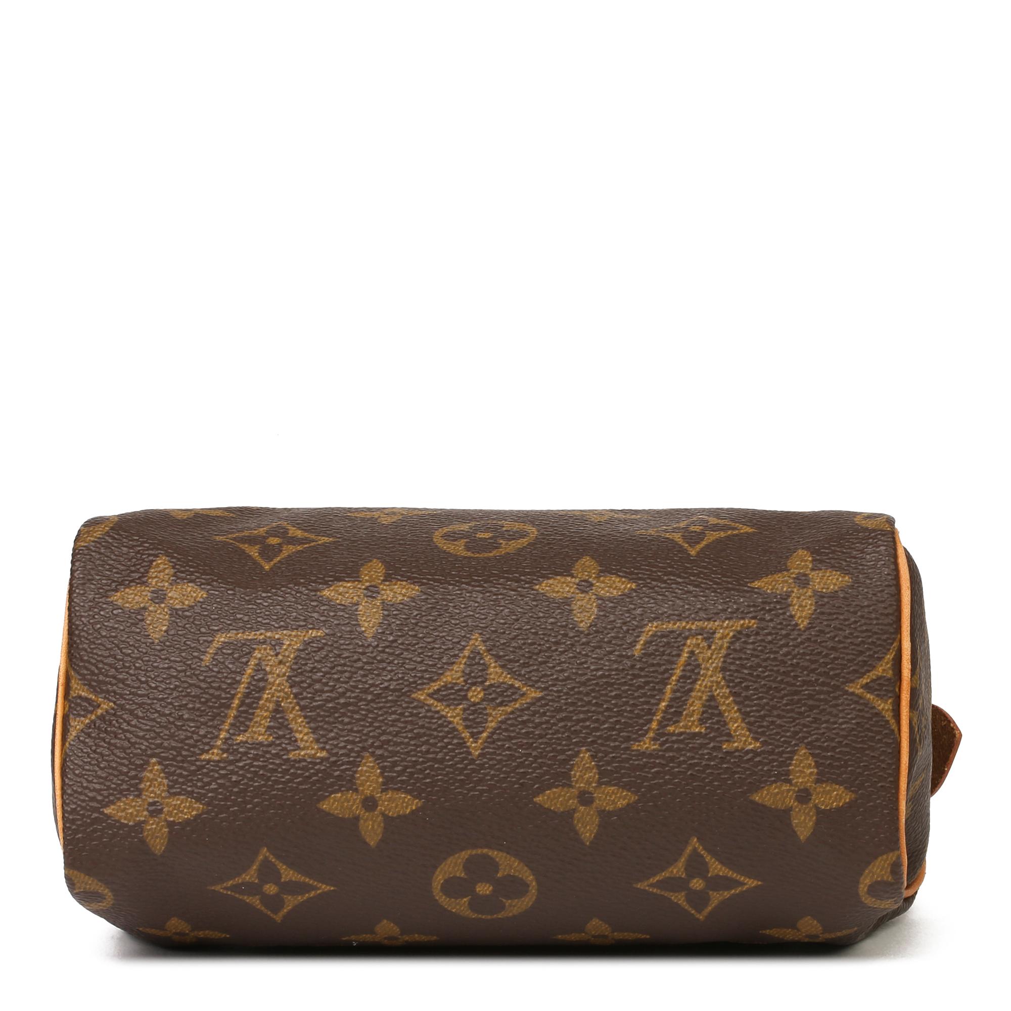 Women's Louis Vuitton Brown Monogram Coated Canvas Vintage Mini HL Speedy