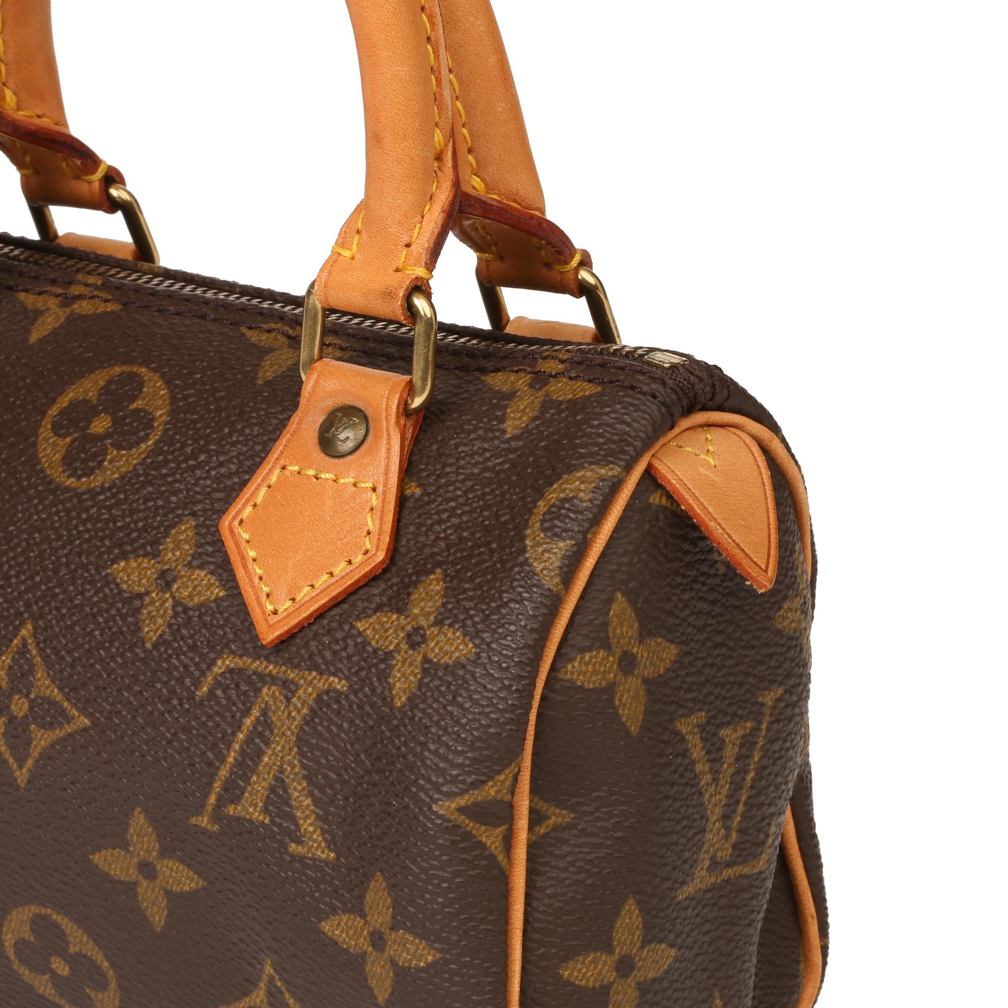 Louis Vuitton Brown Monogram Coated Canvas Vintage Mini HL Speedy 1