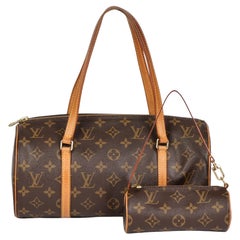 LOUIS VUITTON Braunes Vintage Papillon 30 Set aus beschichtetem Segeltuch mit Monogramm