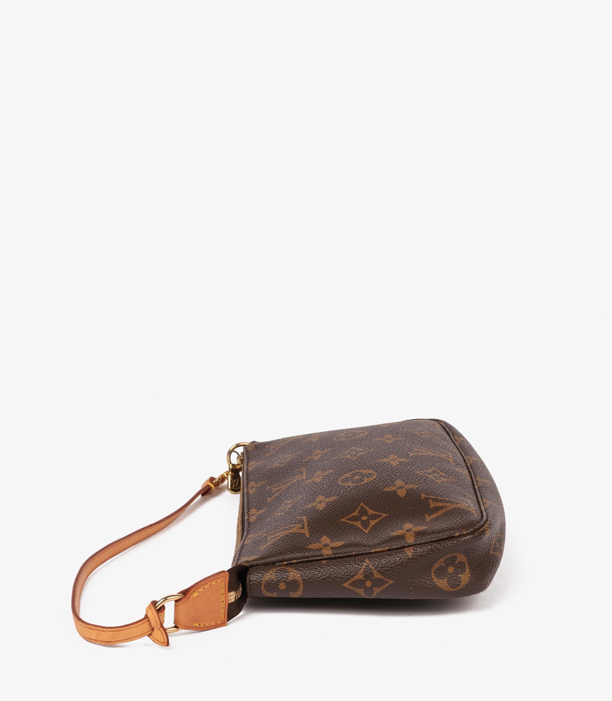 Louis Vuitton Brown Monogram Coated Canvas Vintage Pochette Accessoires In Excellent Condition In Bishop's Stortford, Hertfordshire