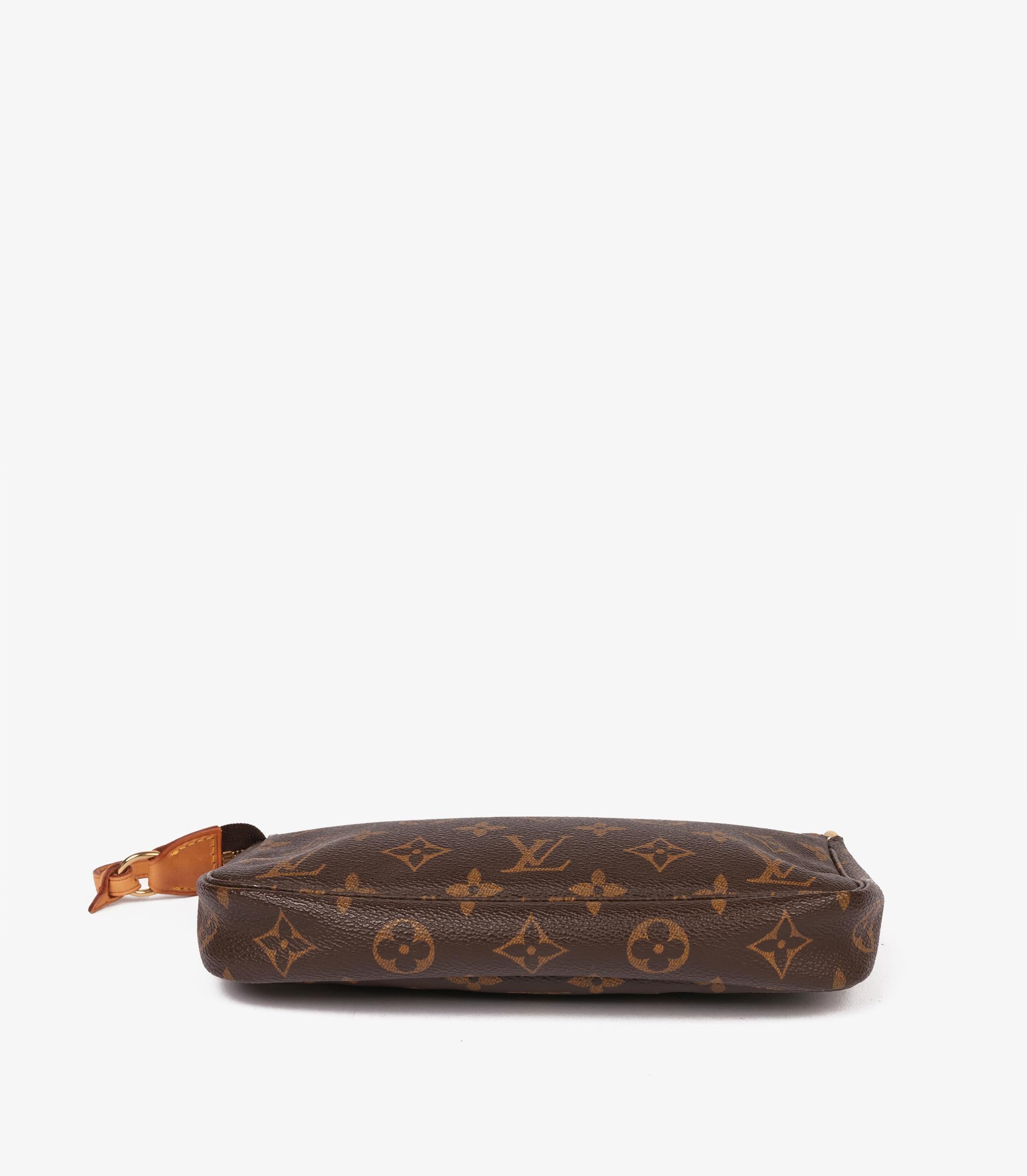 Women's or Men's Louis Vuitton Brown Monogram Coated Canvas Vintage Pochette Accessoires