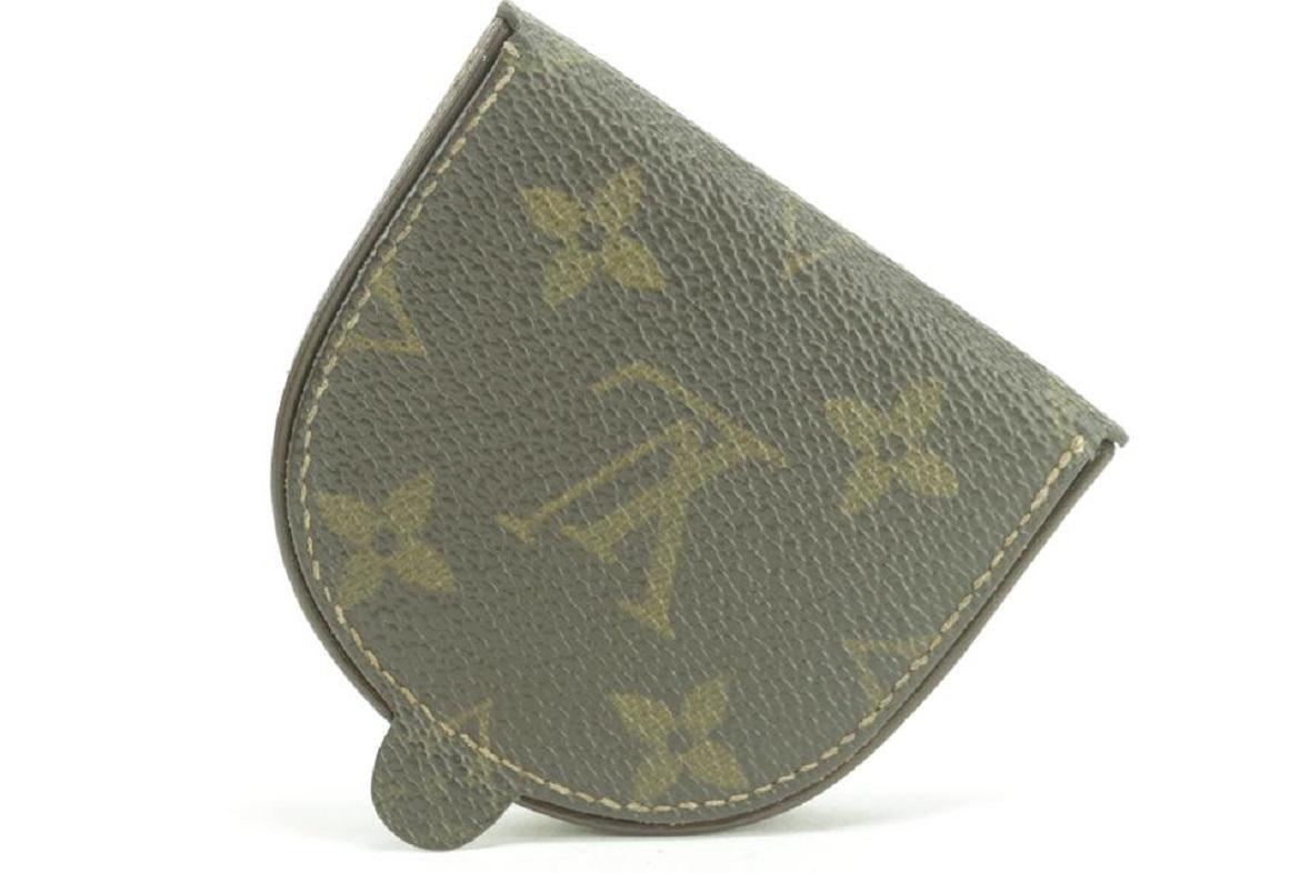 Louis Vuitton Brown Monogram Coin Pouch Small Purse 12lk0128 Wallet For Sale 3