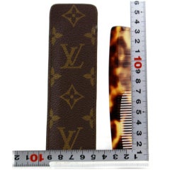 Louis Vuitton Brown Monogram Comb Case Etui with Hair Brush Holder 872773