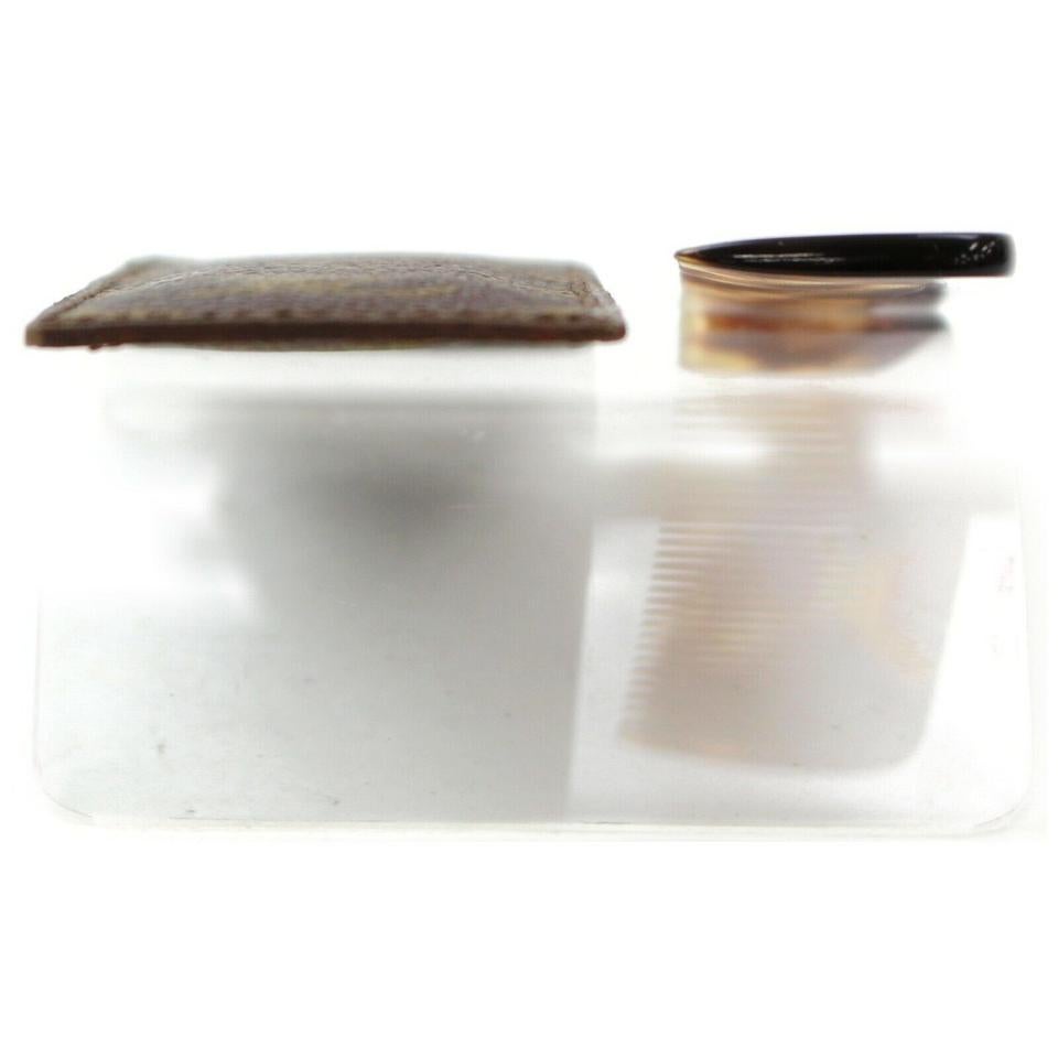 Black Louis Vuitton Brown Monogram Comb Case Etui with Hair Brush Holder 872773