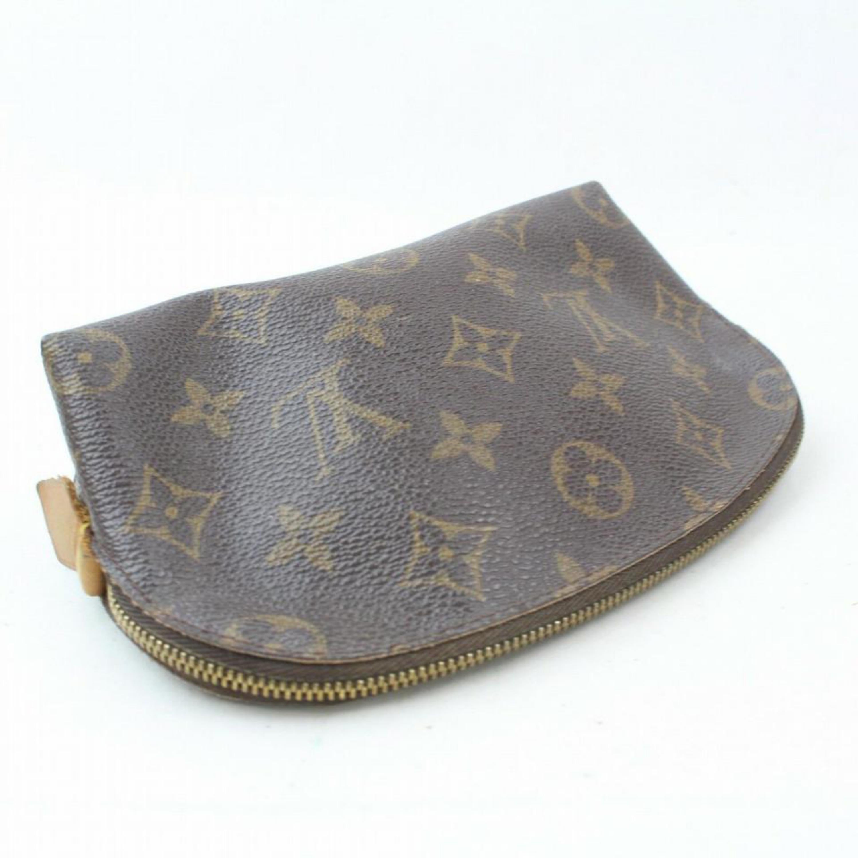 Louis Vuitton Brown Monogram Demi Ronde Pouch 869942 Cosmetic Bag In Good Condition For Sale In Forest Hills, NY