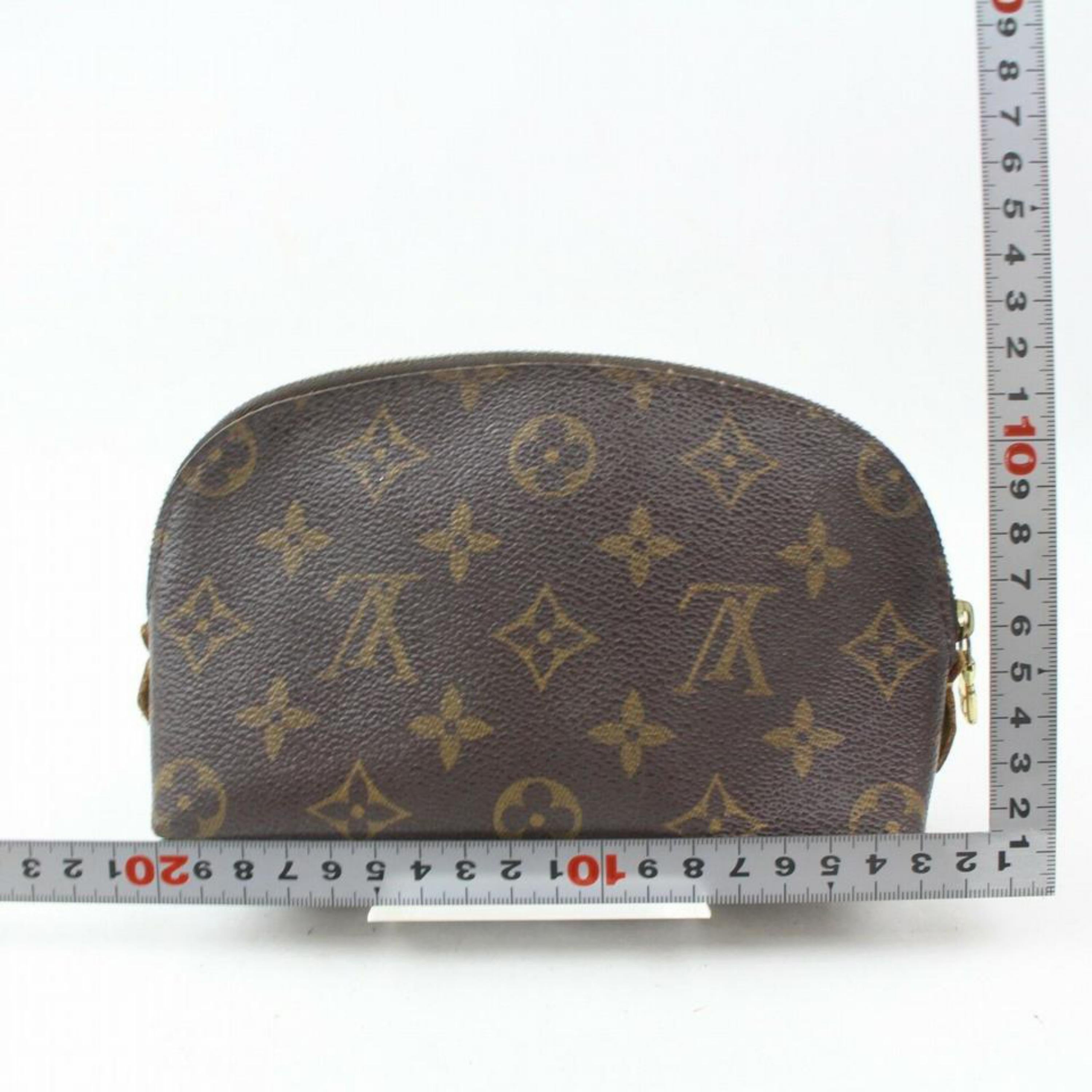 Women's Louis Vuitton Brown Monogram Demi Ronde Pouch 869942 Cosmetic Bag For Sale