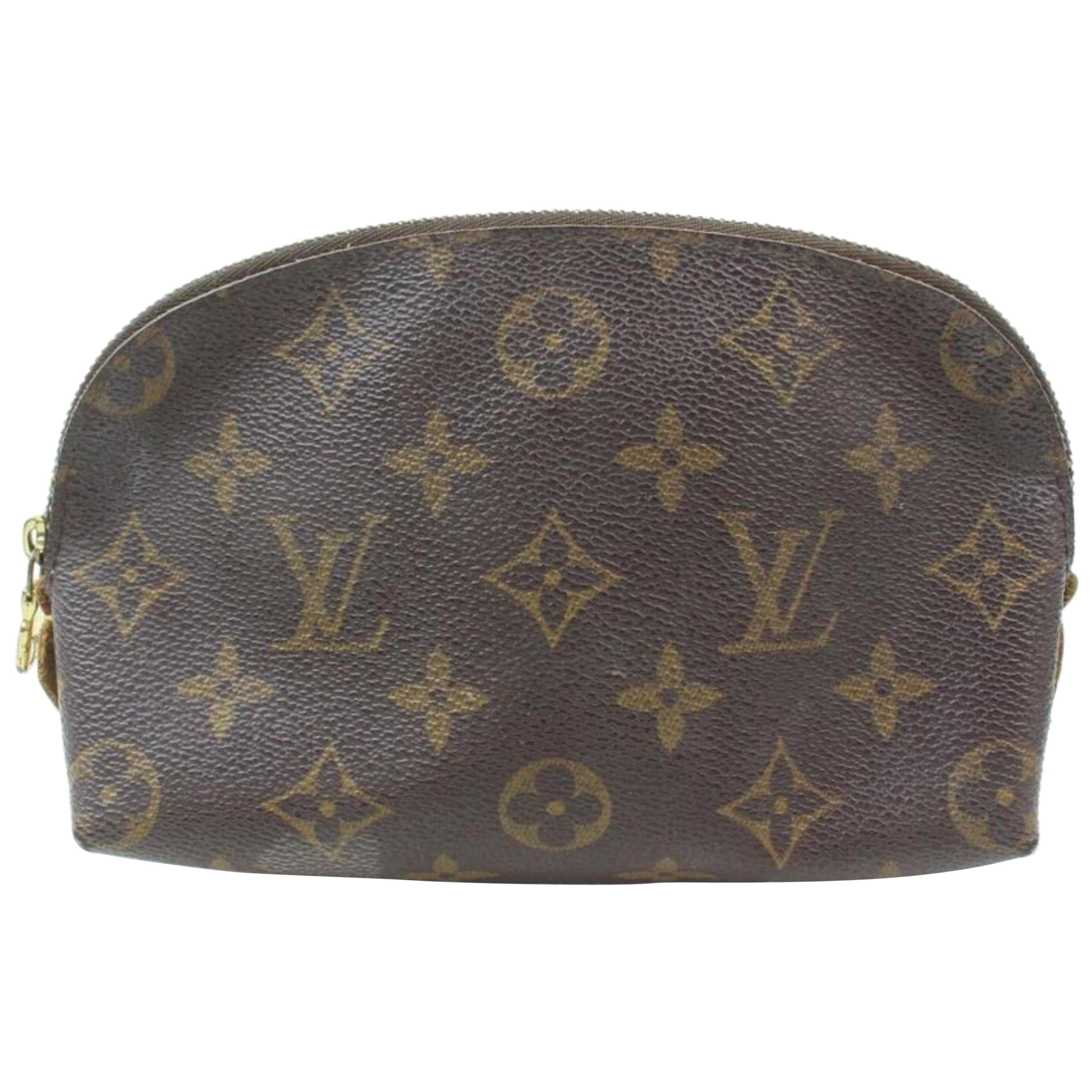 Louis Vuitton Brown Monogram Demi Ronde Pouch 869942 Cosmetic Bag For Sale