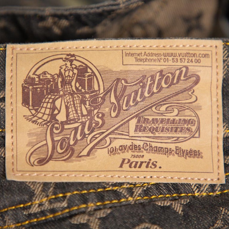 Louis Vuitton (LV) Brown Monogram Denim Jeans/Pants, Women's Fashion,  Bottoms, Other Bottoms on Carousell