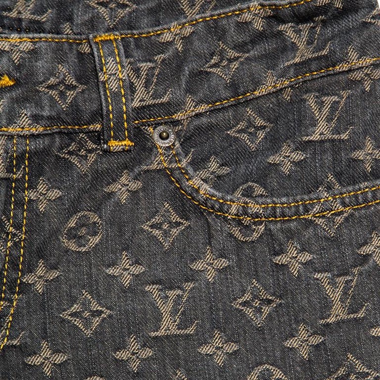 Louis Vuitton Brown Monogram Denim Jeans - For Sale on 1stDibs