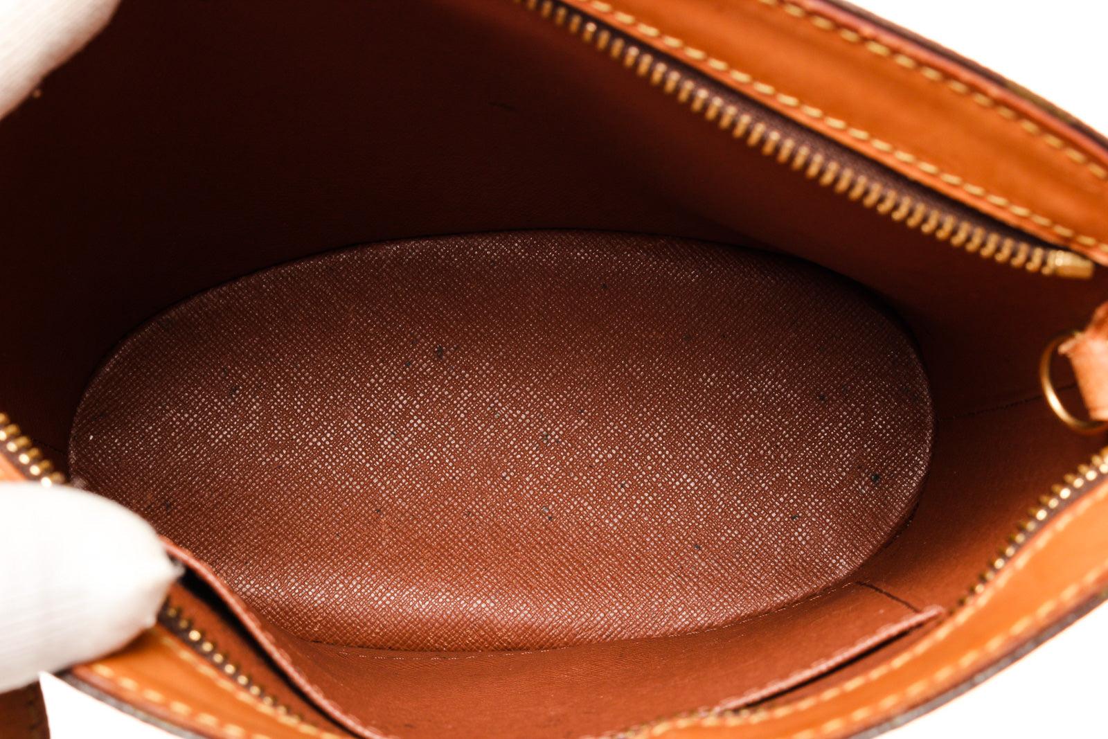 Louis Vuitton Brown Monogram Drouot Crossbody Bag with monogram canvas, gold 2