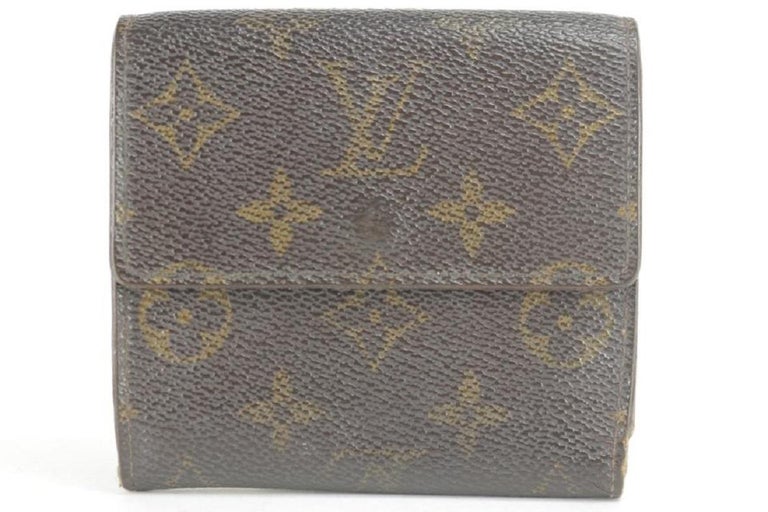 Louis Vuitton Brown Monogram Elise Snap Double Sided Square