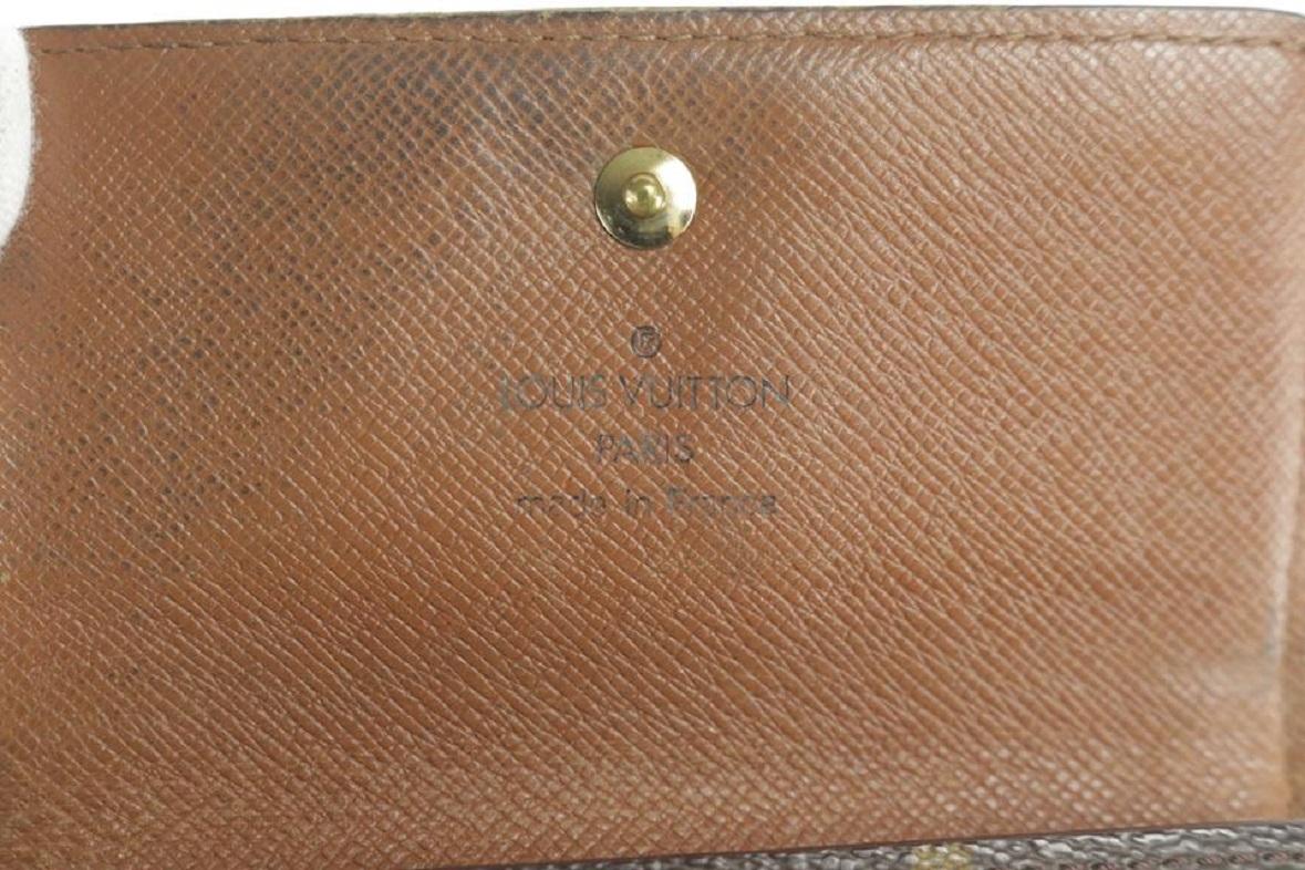 Louis Vuitton Brown Monogram Elise Snap Double Sided Square Compact 3lk1210 In Good Condition For Sale In Dix hills, NY