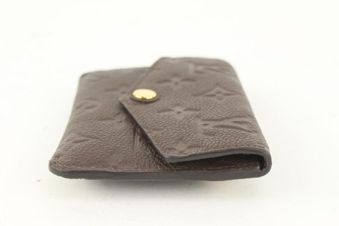 Louis Vuitton Brown Monogram Empreinte Leather Key Pouch Pochette Cles Coin For Sale 3