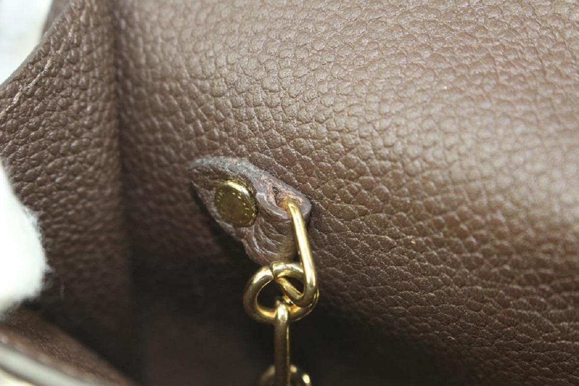 Louis Vuitton Brown Monogram Empreinte Leather Key Pouch Pochette Cles Coin For Sale 4