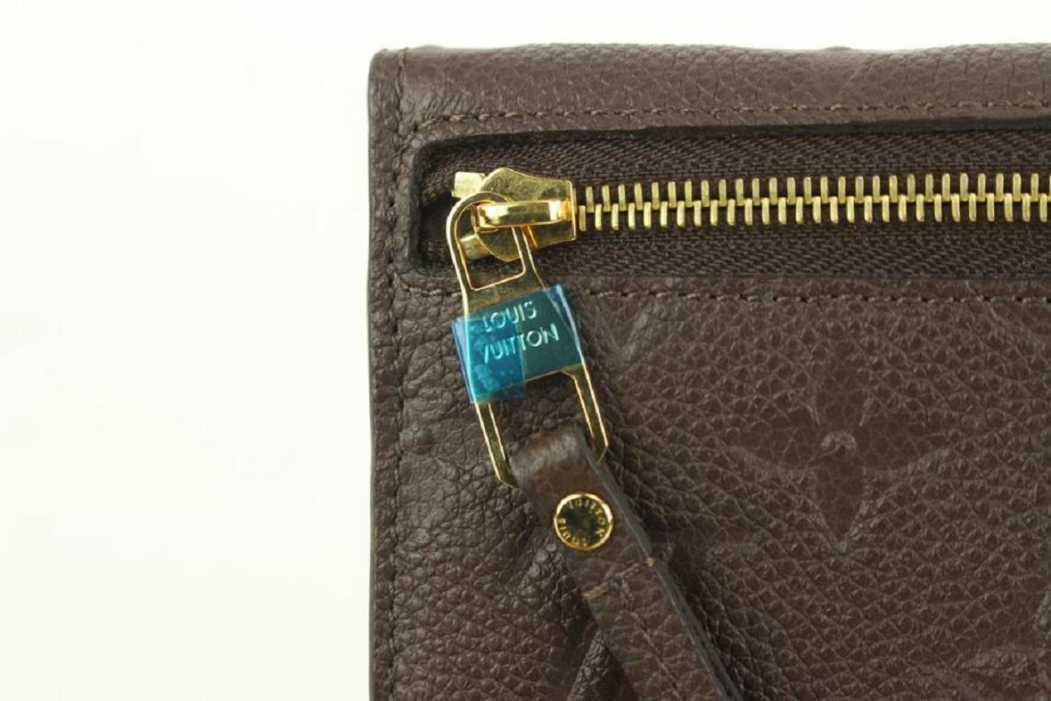 Louis Vuitton Brown Monogram Empreinte Leather Key Pouch Pochette Cles Coin For Sale 5