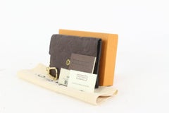 Louis Vuitton Brown Monogram Empreinte Leather Key Pouch Pochette Cles Coin