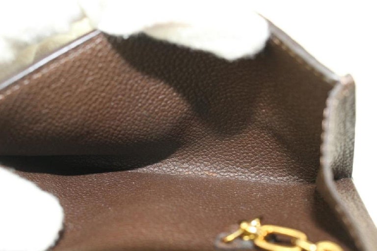 Louis Vuitton Brown Monogram Empreinte Leather Key Pouch Pochette Cles Coin  For Sale at 1stDibs