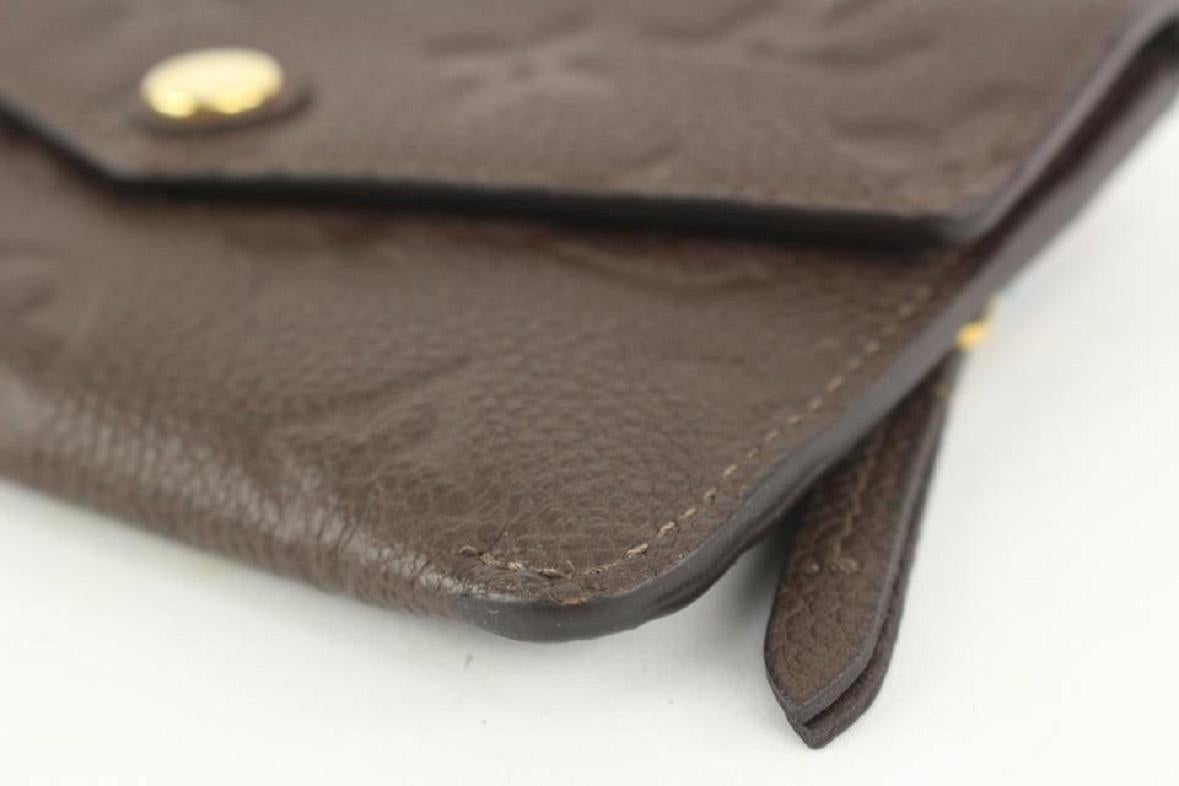 Louis Vuitton Brown Monogram Empreinte Leather Key Pouch Pochette Cles Coin For Sale 1