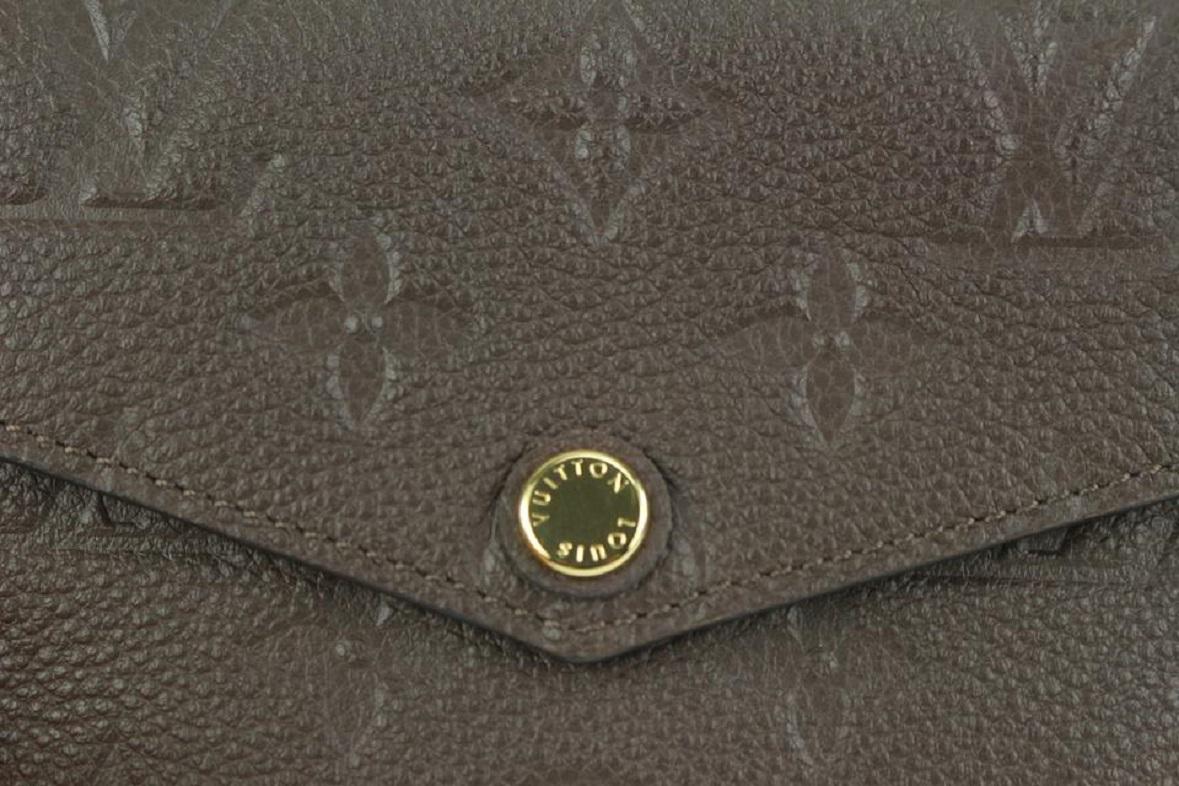 Louis Vuitton Brown Monogram Empreinte Leather Key Pouch Pochette Cles Coin For Sale 2
