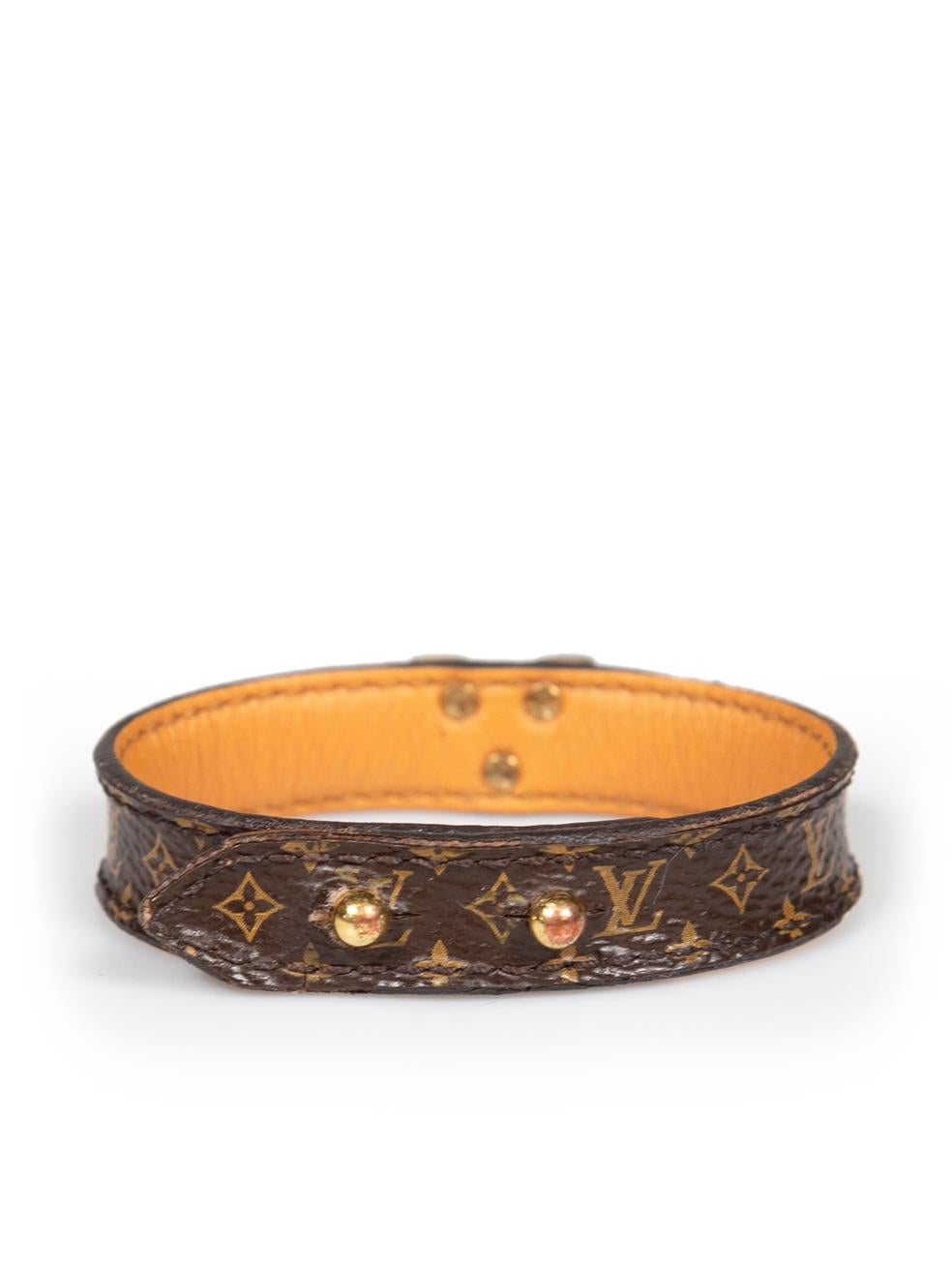 Louis Vuitton Brown Monogram Essential V Bracelet In Good Condition For Sale In London, GB