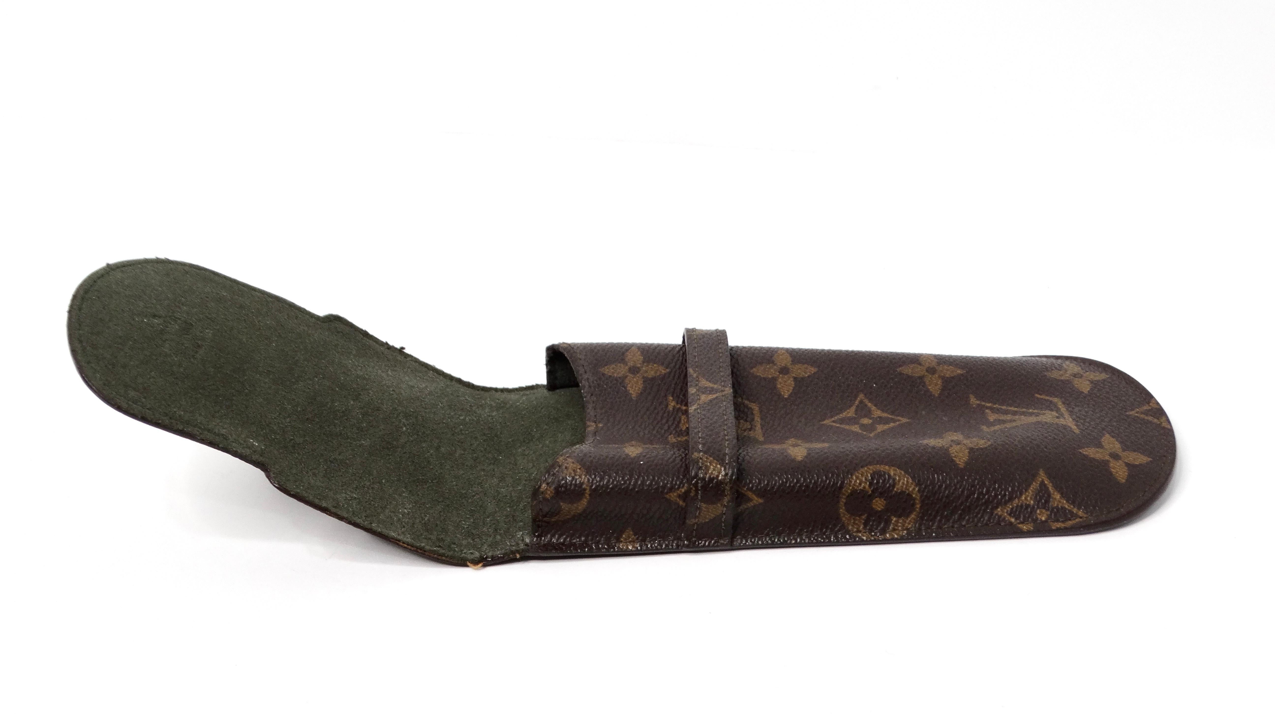Black Louis Vuitton Brown Monogram Eyeglass Case For Sale