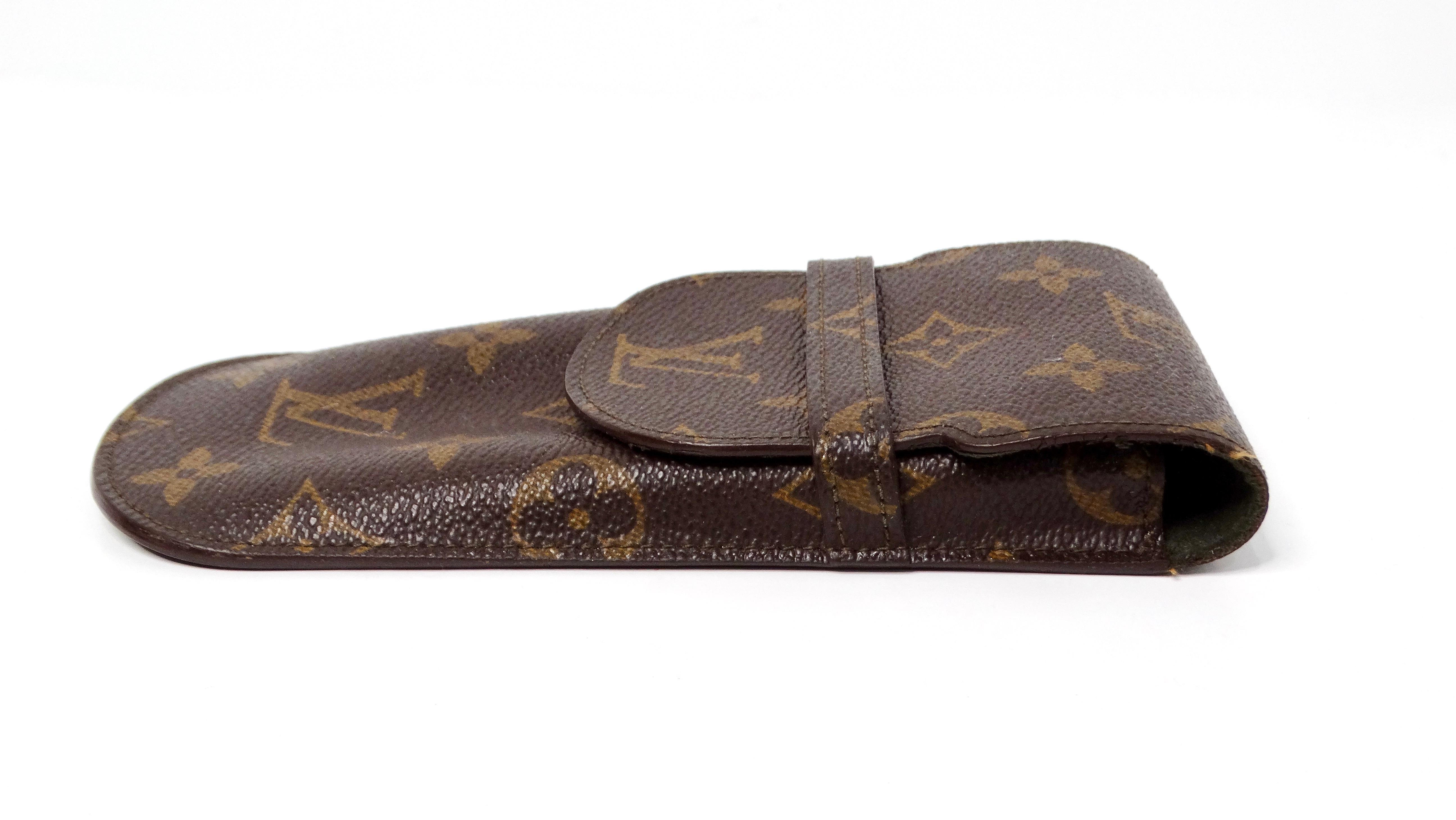 Women's or Men's Louis Vuitton Brown Monogram Eyeglass Case For Sale