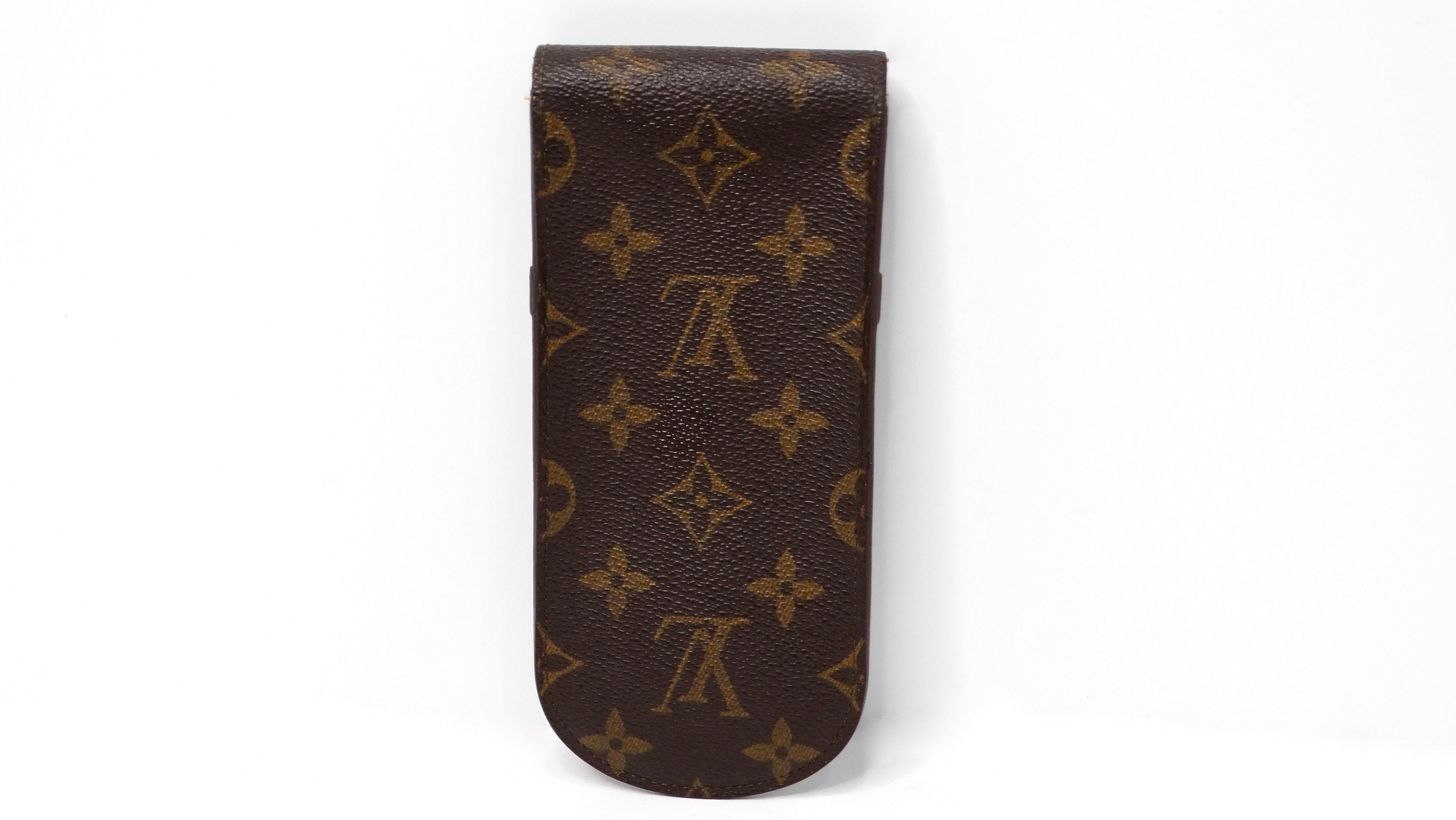 Louis Vuitton Brown Monogram Eyeglass Case For Sale 1