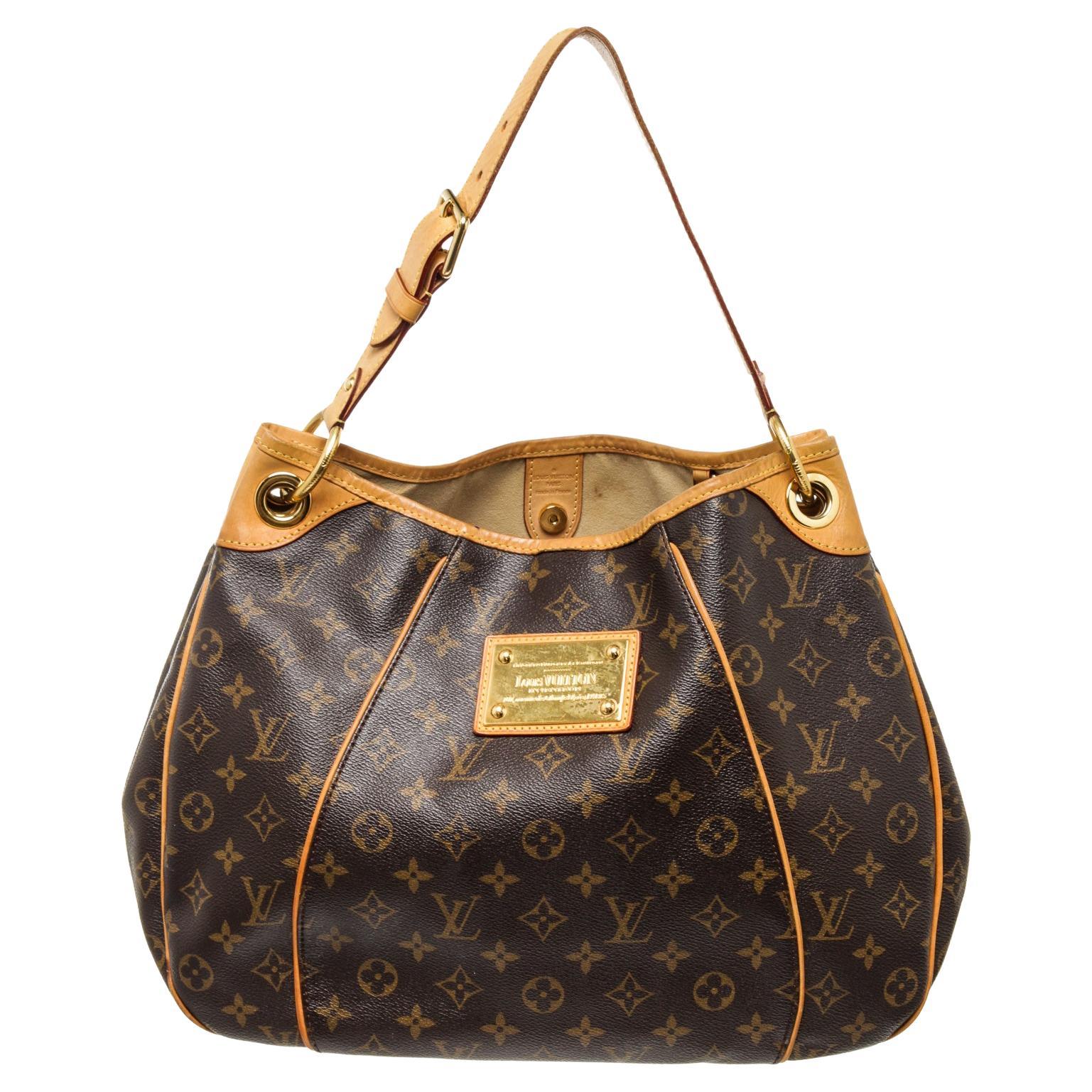 Louis Vuitton Brown Monogram Galliera PM Hobos Bag For Sale