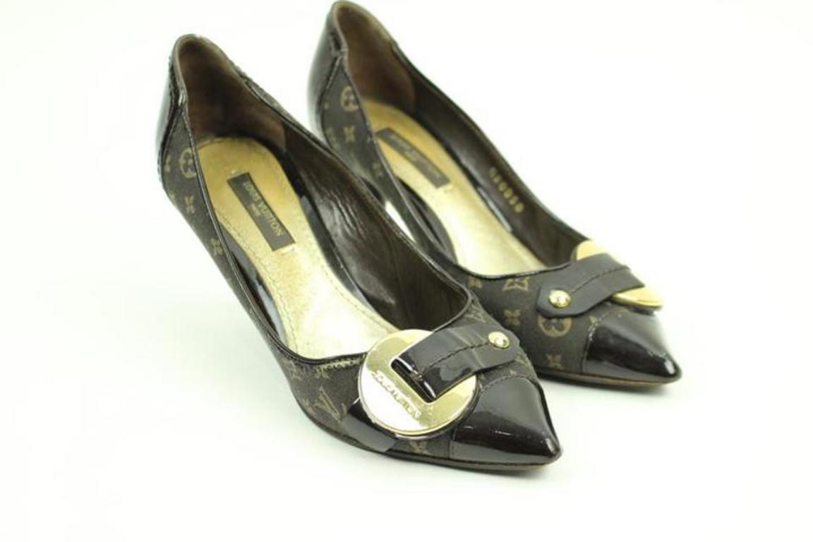 Louis Vuitton Brown Monogram Heels (Us 34) Lvlm2 Pumps For Sale 5