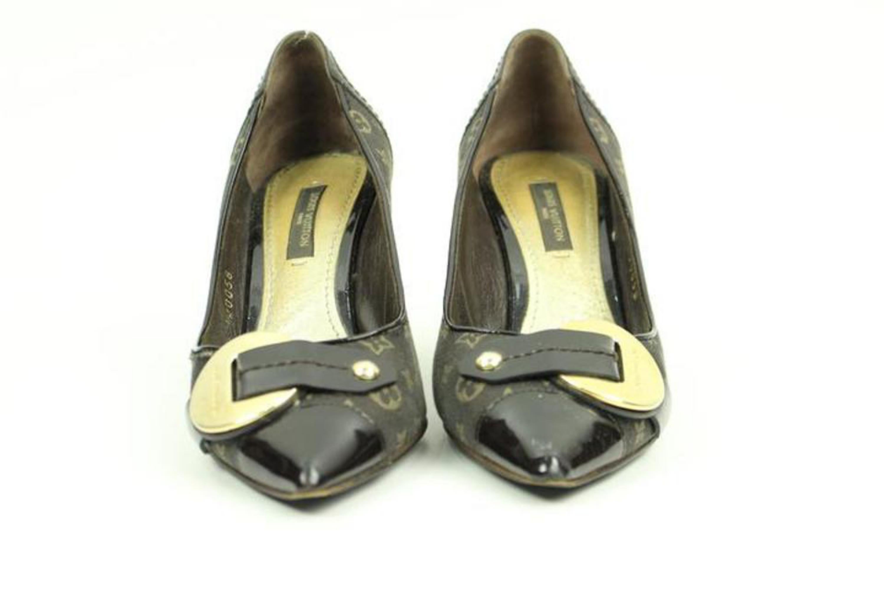 Louis Vuitton Brown Monogram Heels (Us 34) Lvlm2 Pumps For Sale 2