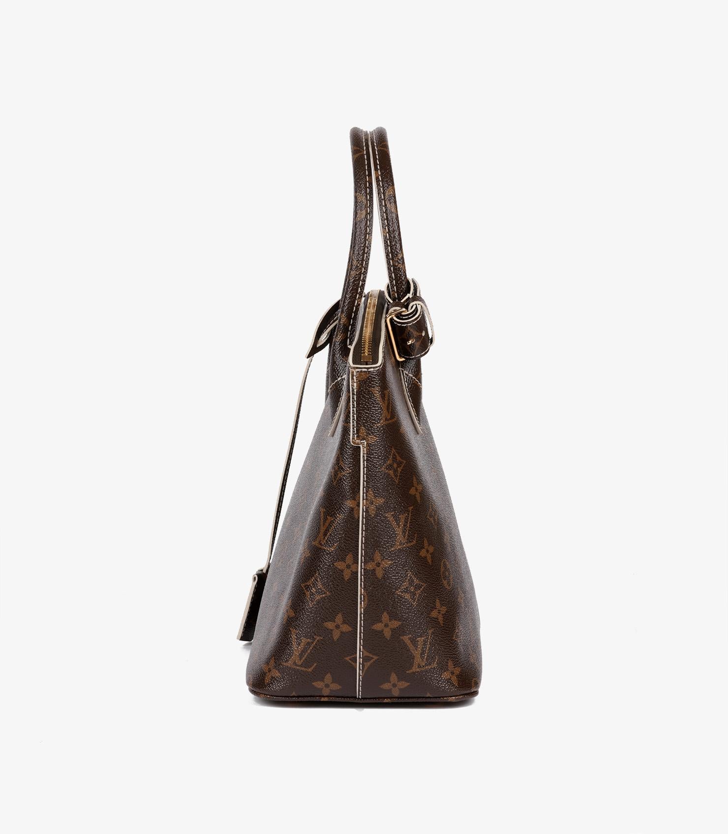 Louis Vuitton Brown Monogram High Shine Coated Canvas Fetish Lockit For Sale 1
