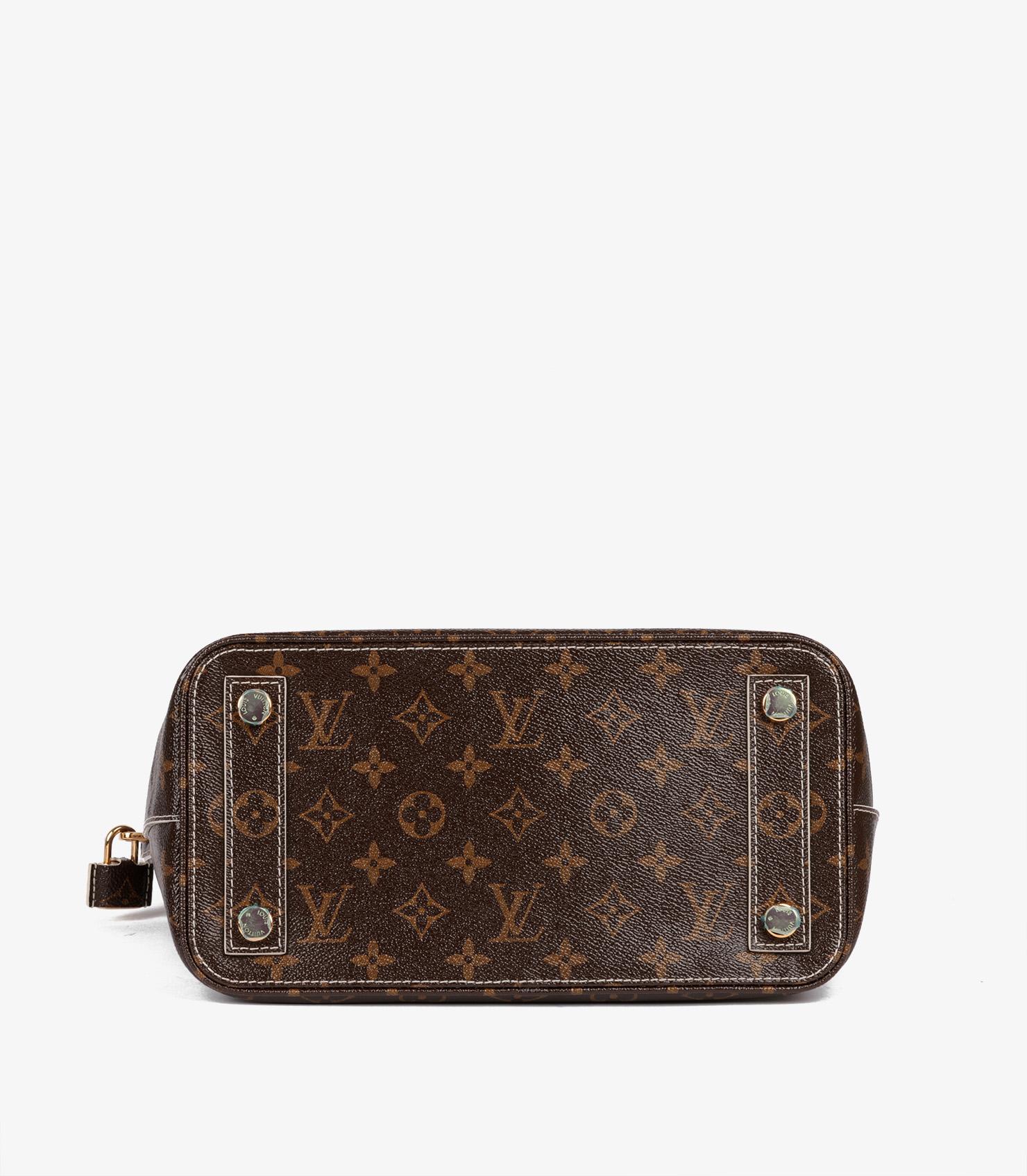 Louis Vuitton Brown Monogram High Shine Coated Canvas Fetish Lockit For Sale 3