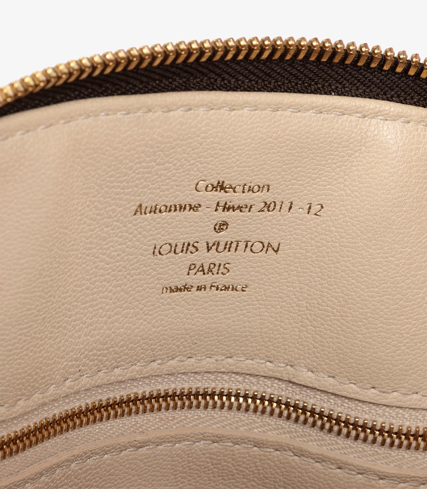Louis Vuitton Brown Monogramm hochglänzendes beschichtetes Segeltuch Fetisch Lockit im Angebot 5