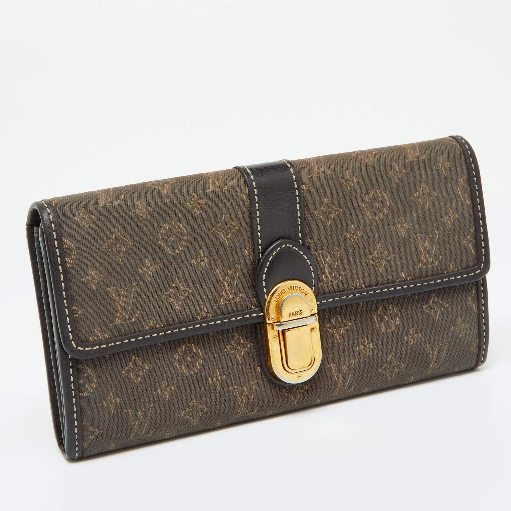 Louis Vuitton Brown Monogram Idylle Canvas and Leather Sarah Wallet For Sale 3